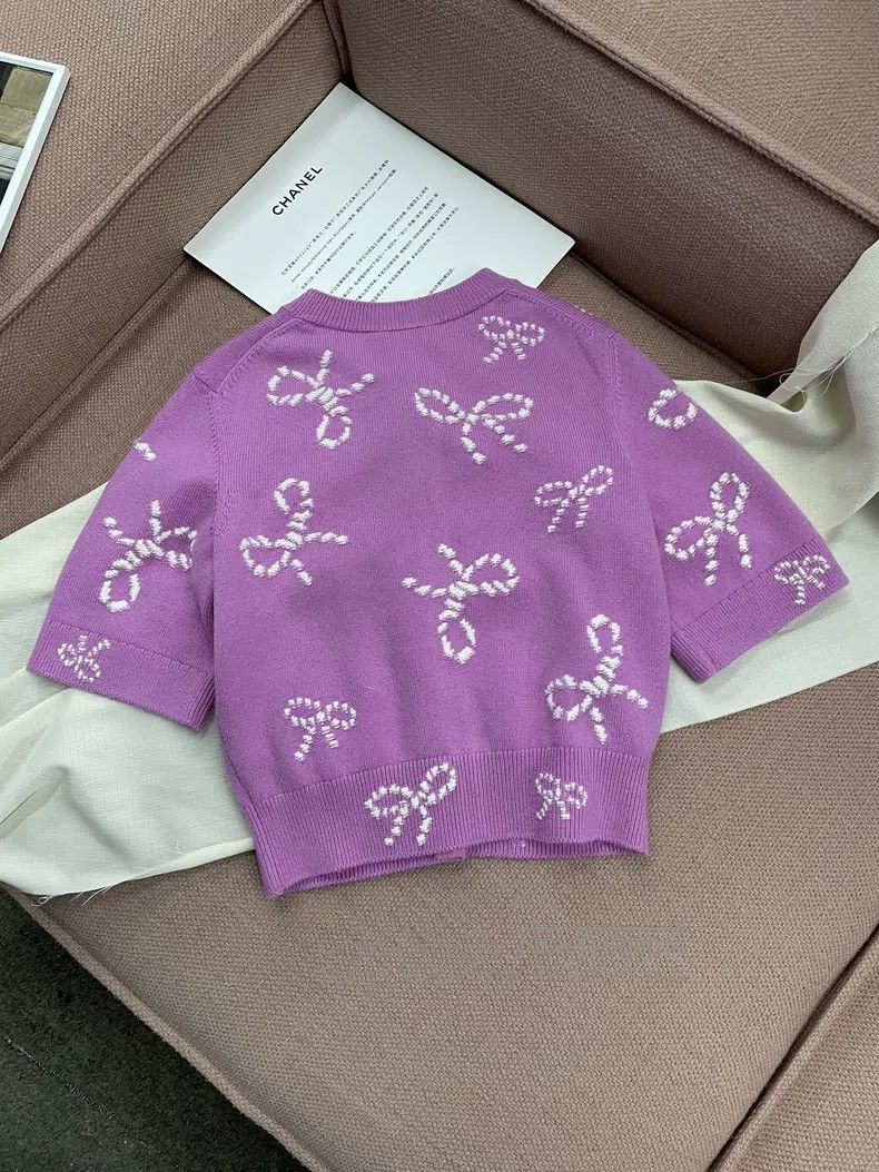 Chanel Chanel 24p pink bow short sleeves Size XS / US 0-2 / IT 36-38 - 3 Thumbnail