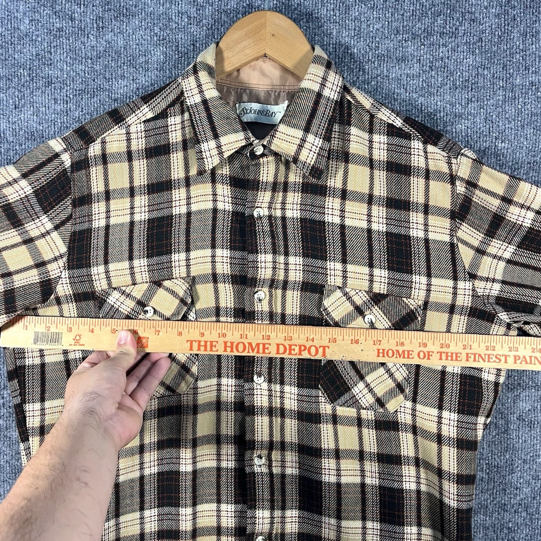 Vintage VINTAGE St John’s Bay Men’s L Brown Plaid Button-Up Flannel Shirt 90s Size US L / EU 52-54 / 3 - 5 Thumbnail