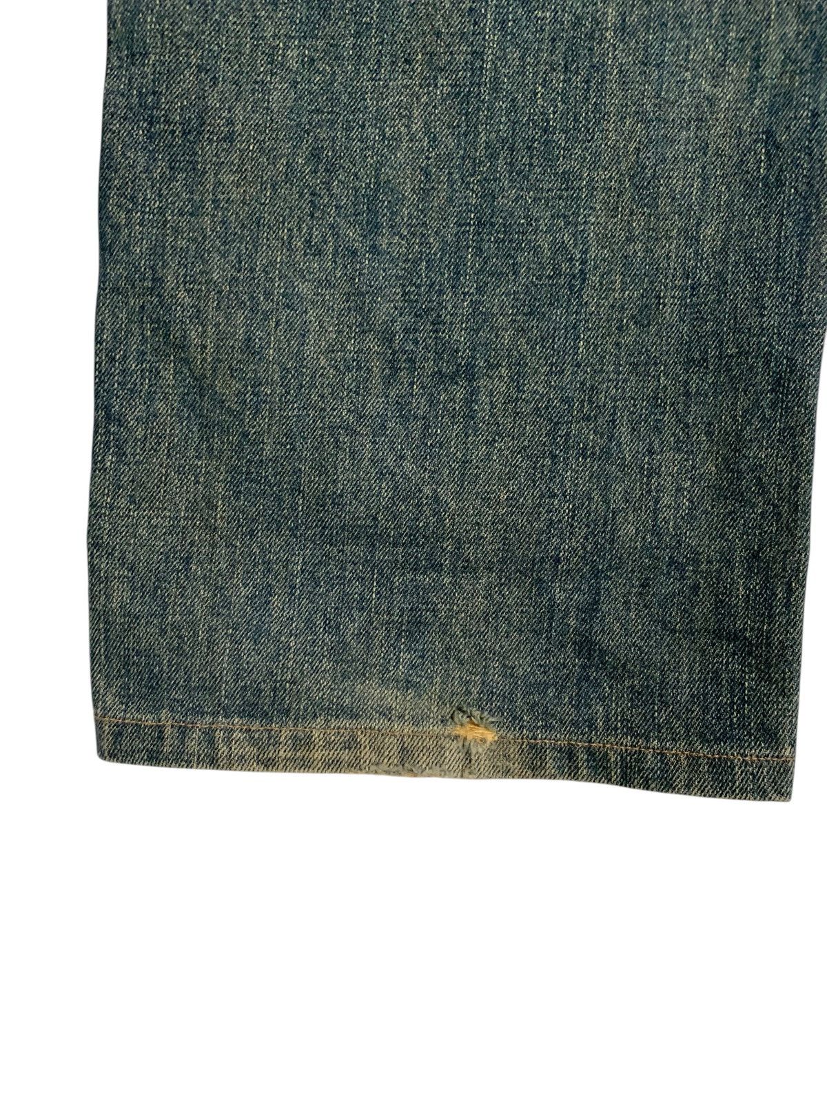Edwin VINTAGE EDWIN 505X SELVEDGE FADED & RUSTY DISTRESSED DENIM Size US 31 - 19 Thumbnail