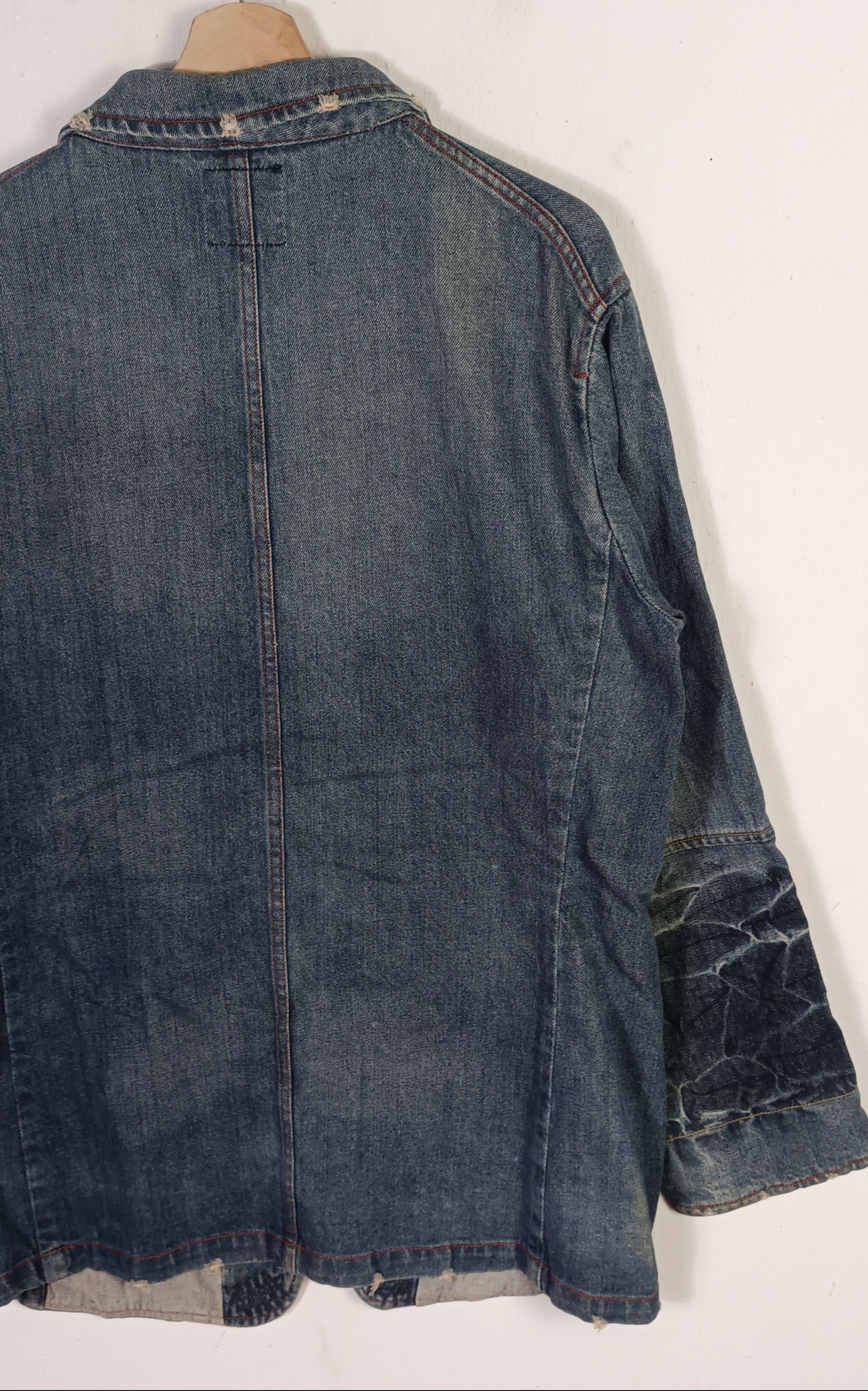 Japanese Brand Vintage🔥 Power Of The People Distresed Denim Jacket Size US M / EU 48-50 / 2 - 6 Thumbnail