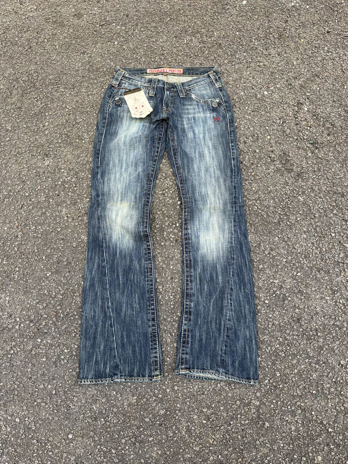 Freeman T. Porter NWT FREEMAN T PORTER FLARED JEANS Y2K BOOTCUT LOW RISE DENIM Size US 30 / EU 46 - 1 Thumbnail