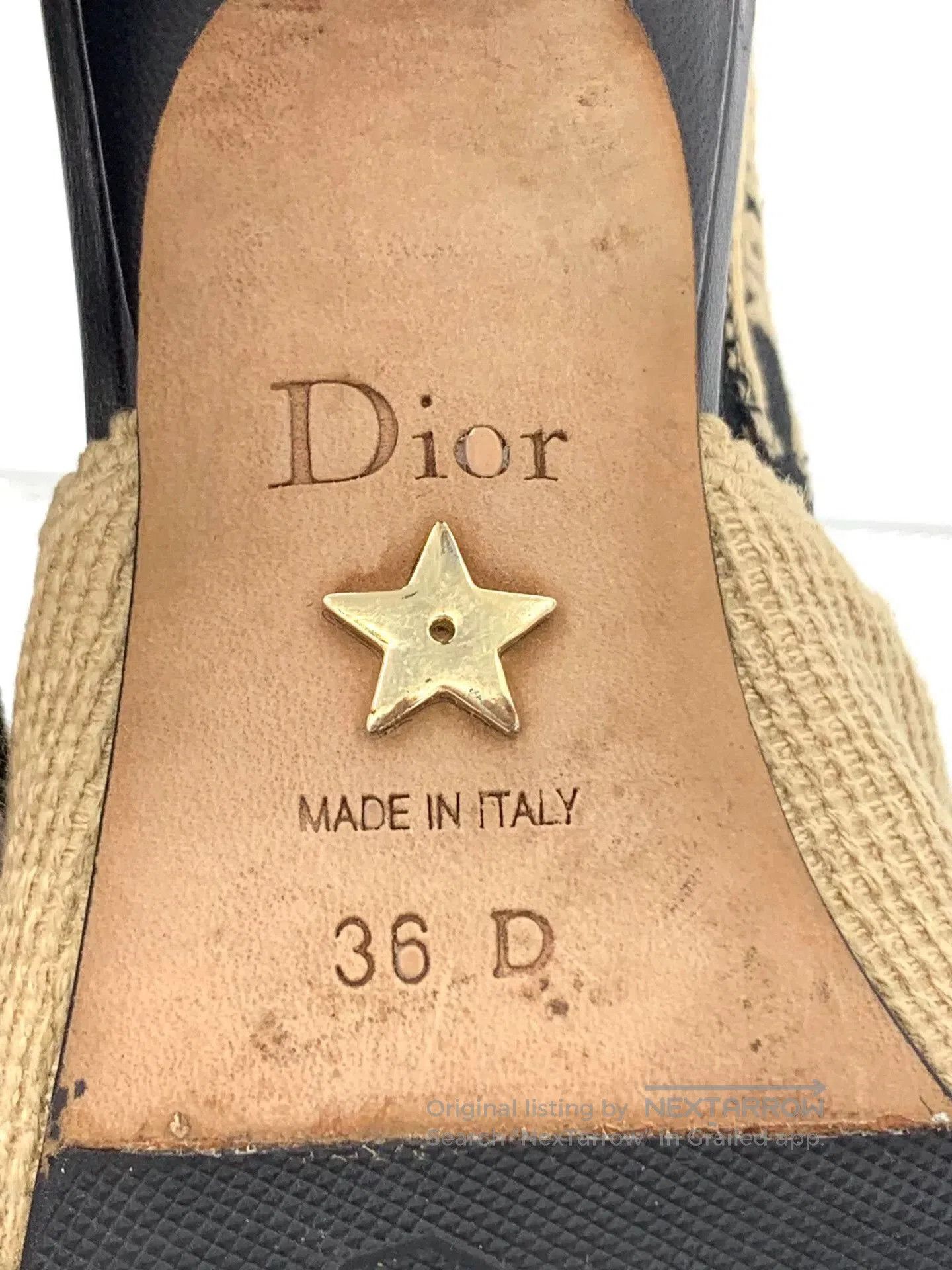 Dior Dior Brown Embroidered Strap Heel Sandals. Size US 6 / IT 36 - 7 Thumbnail