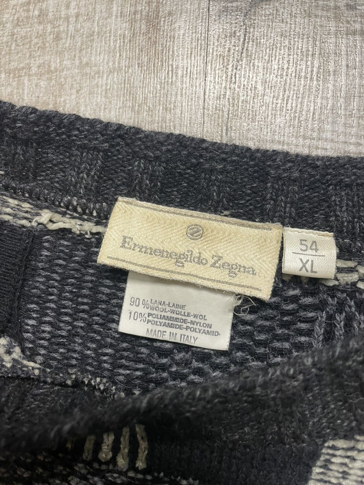 Ermenegildo Zegna Ermenegildo Zegna Knitwear Rhomb Wool Crew neck sweater Size US XL / EU 56 / 4 - 19 Thumbnail