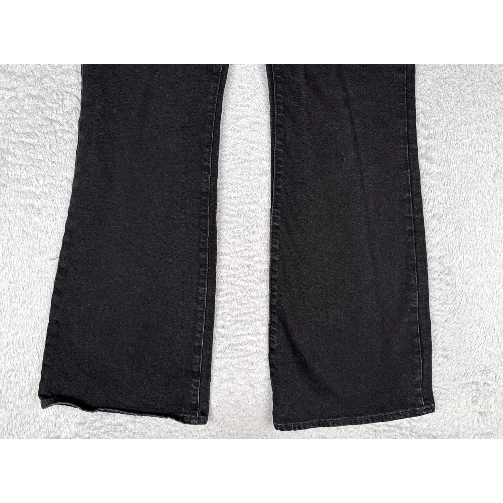 Madewell Madewell Perfect Vintage Flare Jeans Womens 27 Black High Rise Stretch 27x31 Jeans Womens Black 27" 31" Regular Fabric Denim Cotton Polyester Spandex Size 27" / US 4 / IT 40 - 2 Thumbnail