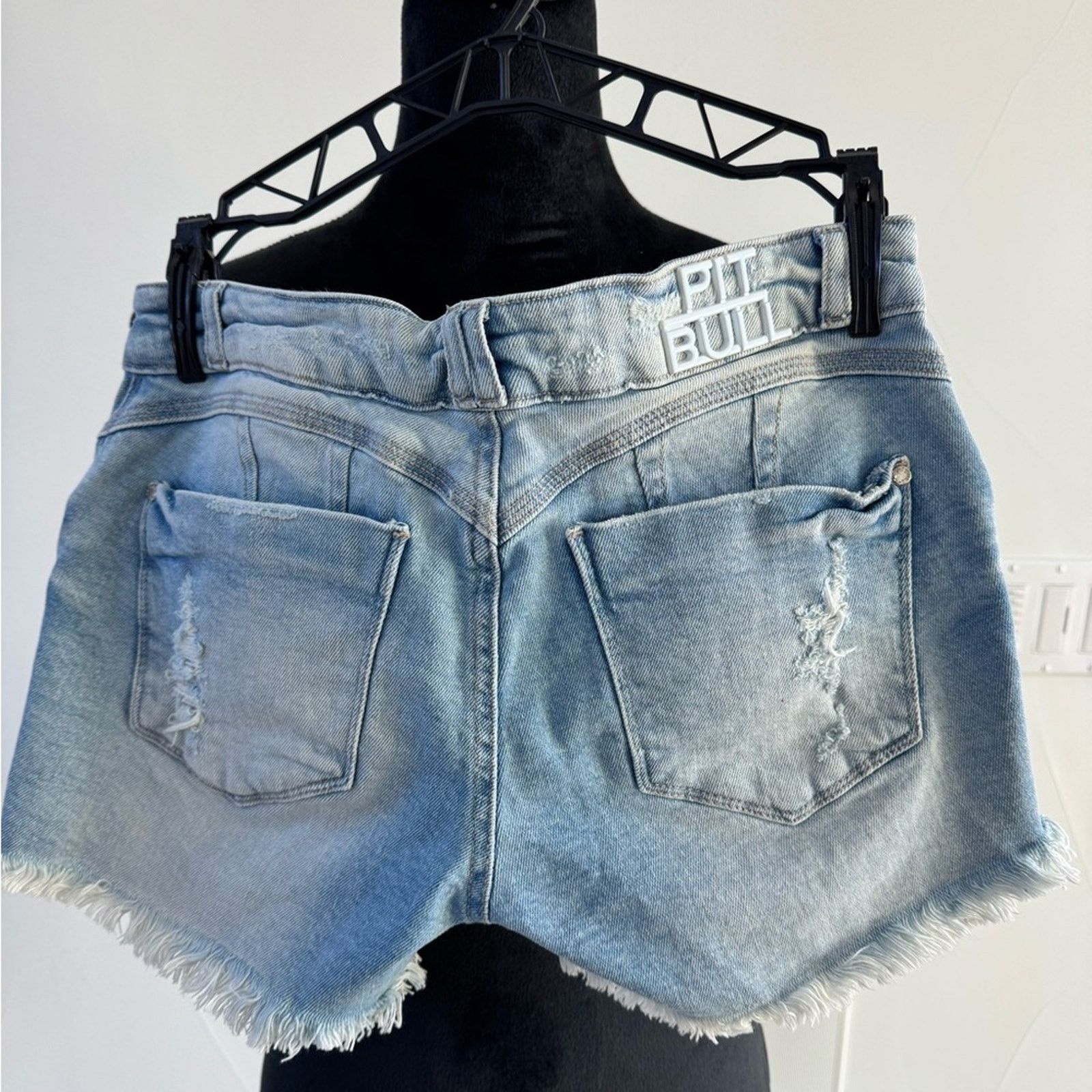 Other Trendy Light Blue Distressed Jean Shorts 02 Size 23" - 6 Thumbnail