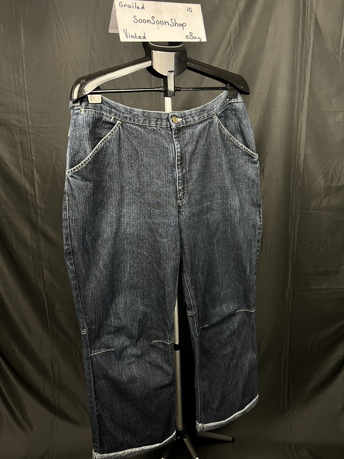 Burberry × Vintage Burberry Vintage wide jeans Italy Size US 38 / EU 54 - 1 Thumbnail
