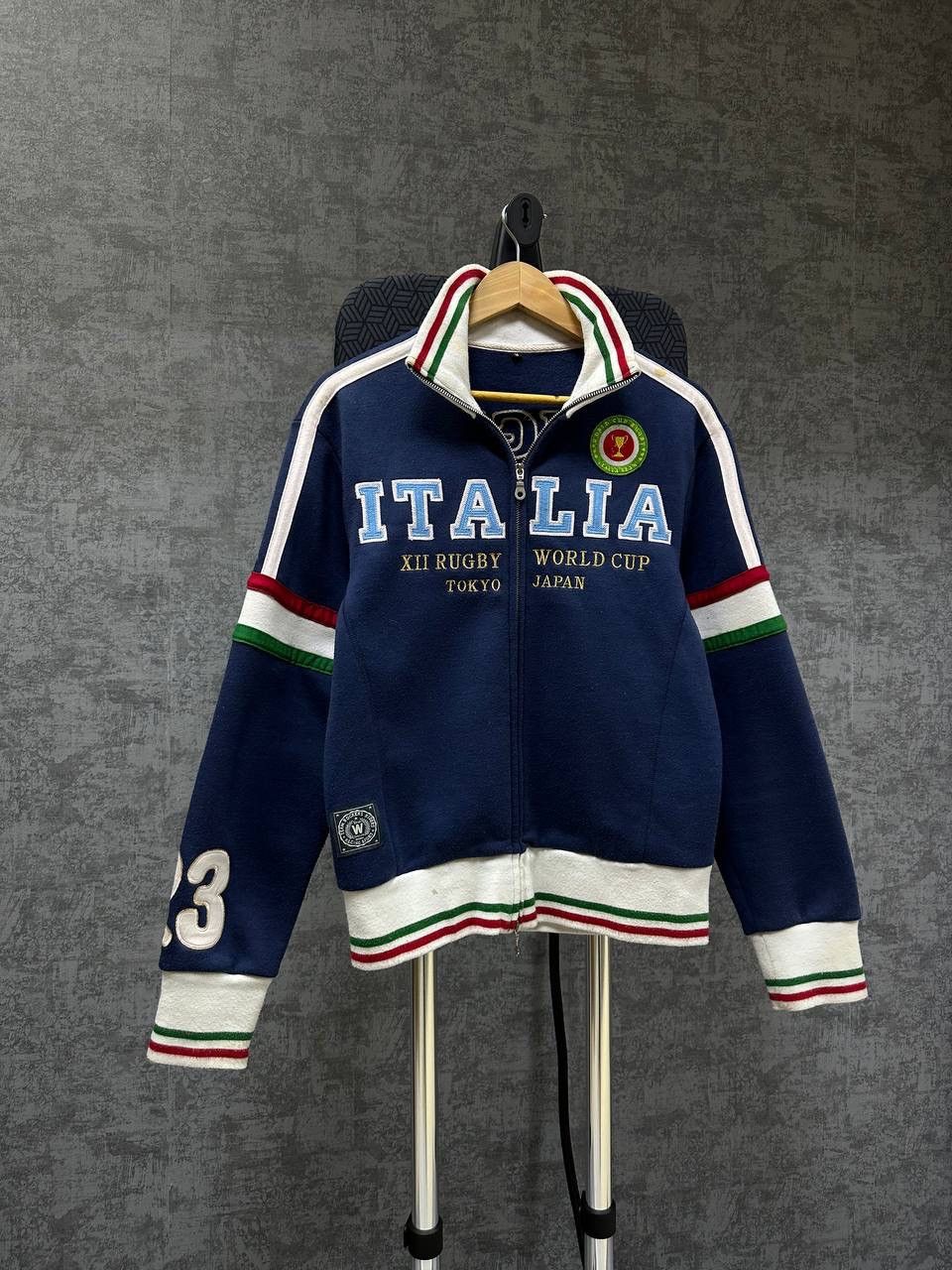 Vintage Italia Rugby Polo Ralph Lauren Style Zip Hoodie