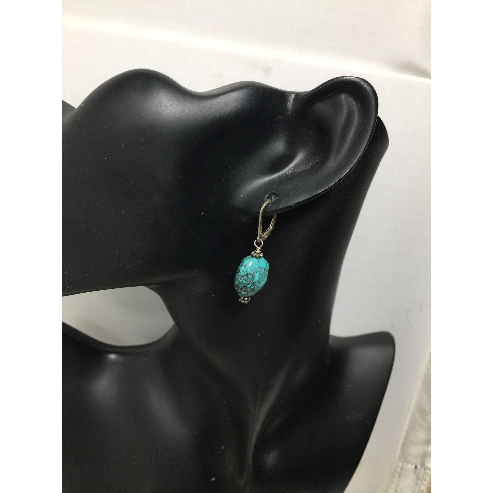Other Women's Round Blue and Silver Tone Dangle Earrings Size ONE SIZE - 4 Thumbnail