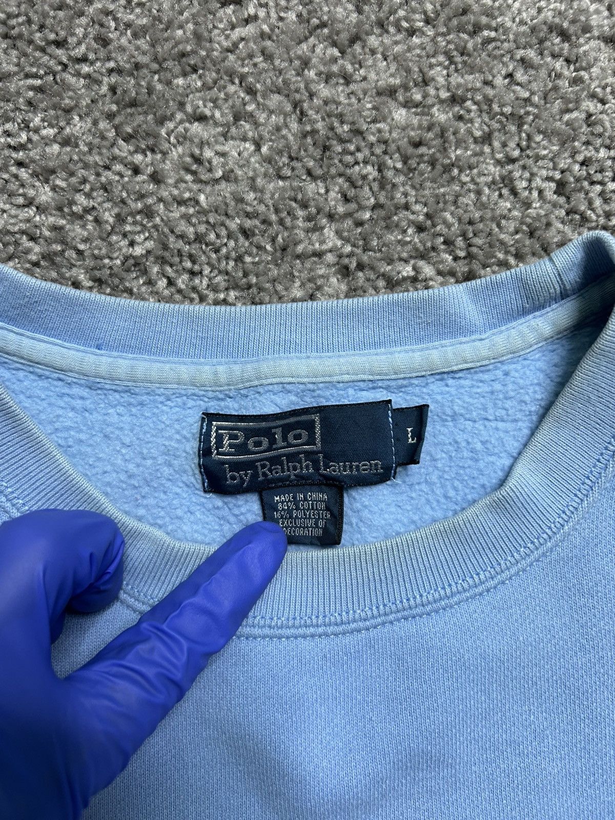 Polo Ralph Lauren Vintage 90s Polo Ralph Lauren Blank Crewneck Sweatshirt Size US L / EU 52-54 / 3 - 5 Thumbnail