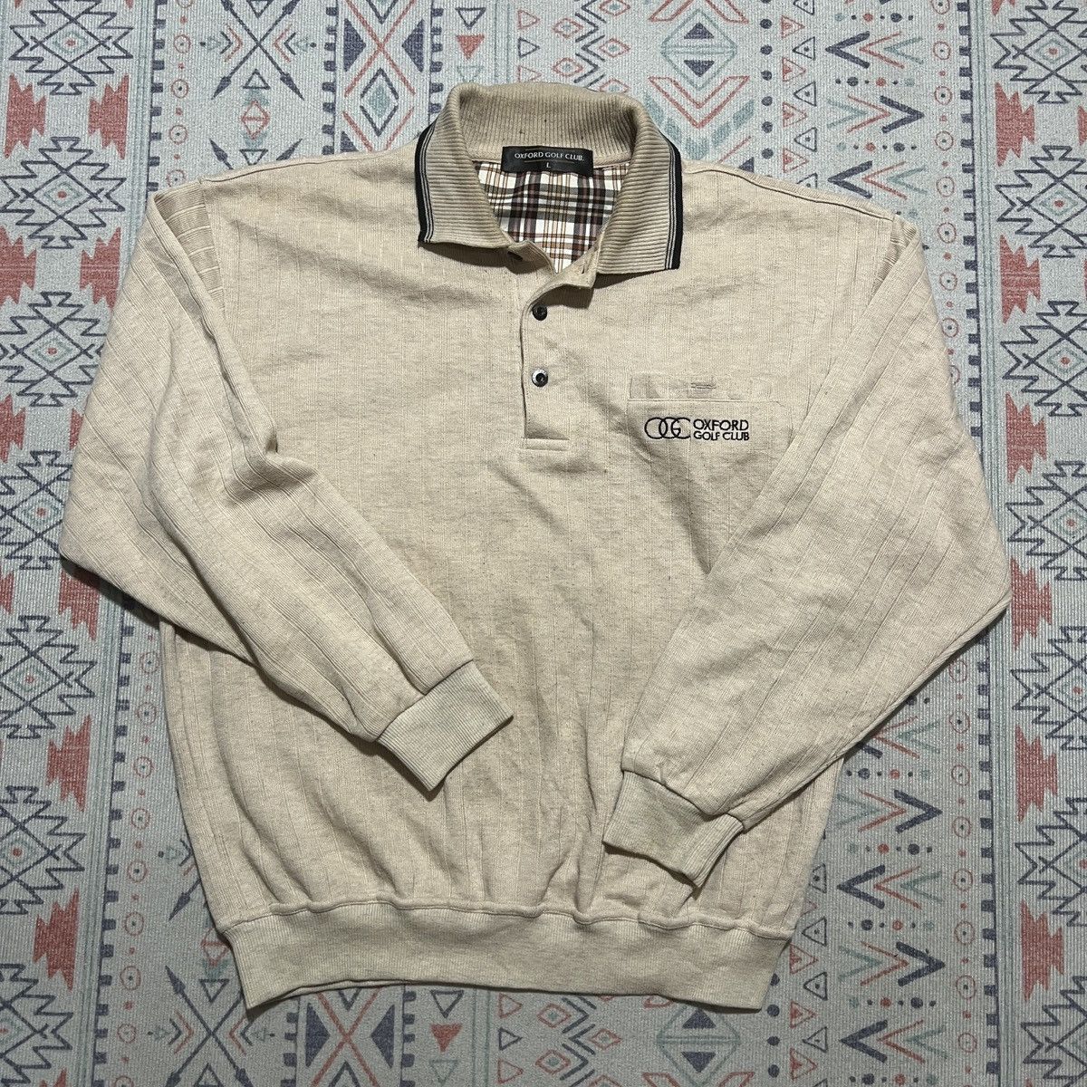 Vintage Oxford Sweatshirt Smart Casual Size US L / EU 52-54 / 3 - 3 Thumbnail