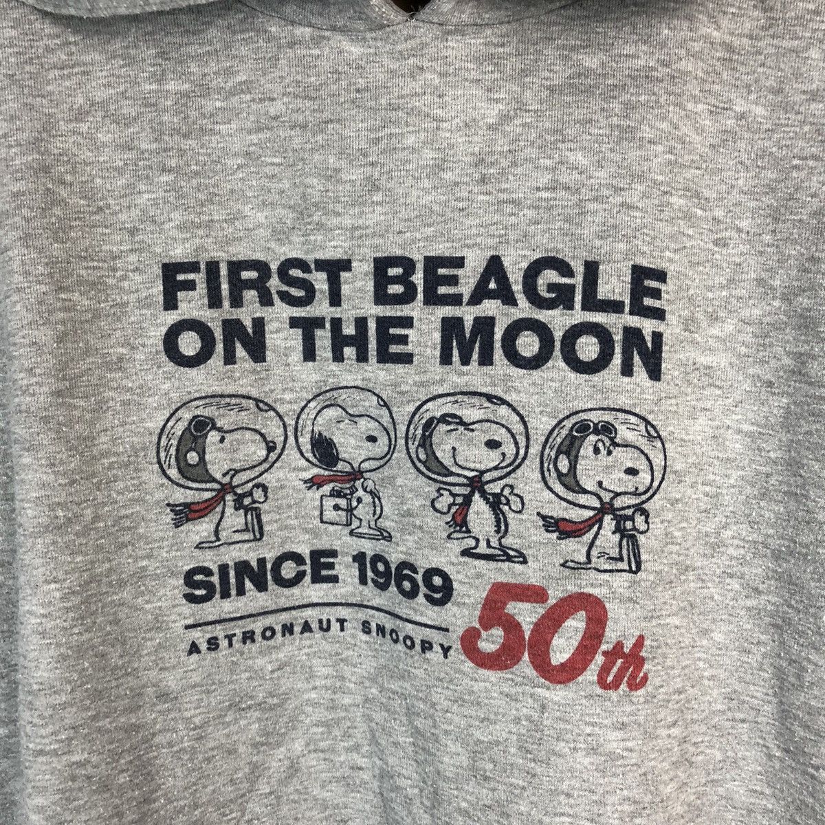 Peanuts 50th Peanuts Grey Hoodie sweatshirt #A670 Size US M / EU 48-50 / 2 - 9 Thumbnail