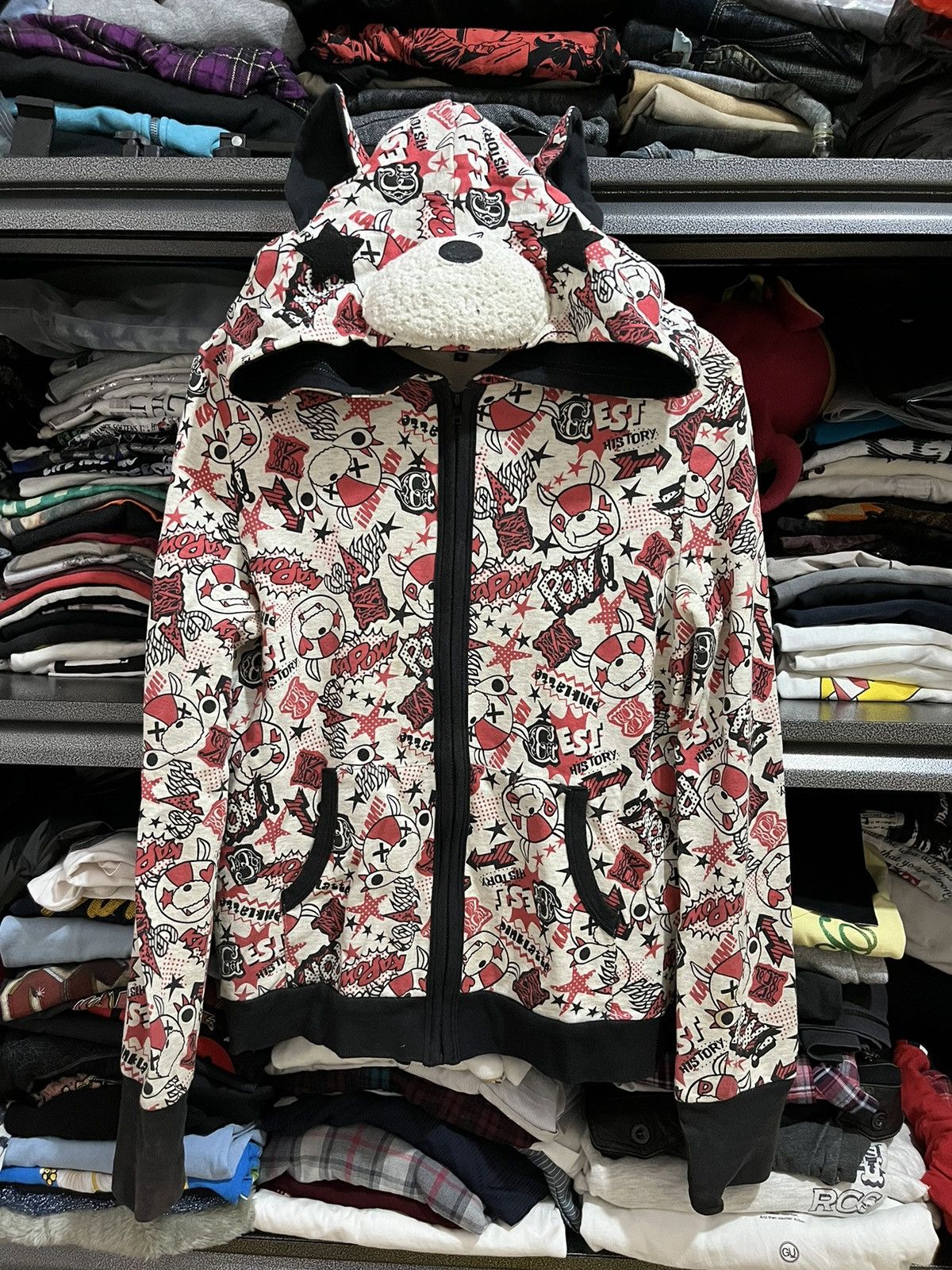Hysteric Glamour 💸BINDINGOFFER💸Pinklatte dogs caracter hoodie Size S / US 4 / IT 40 - 1 Thumbnail