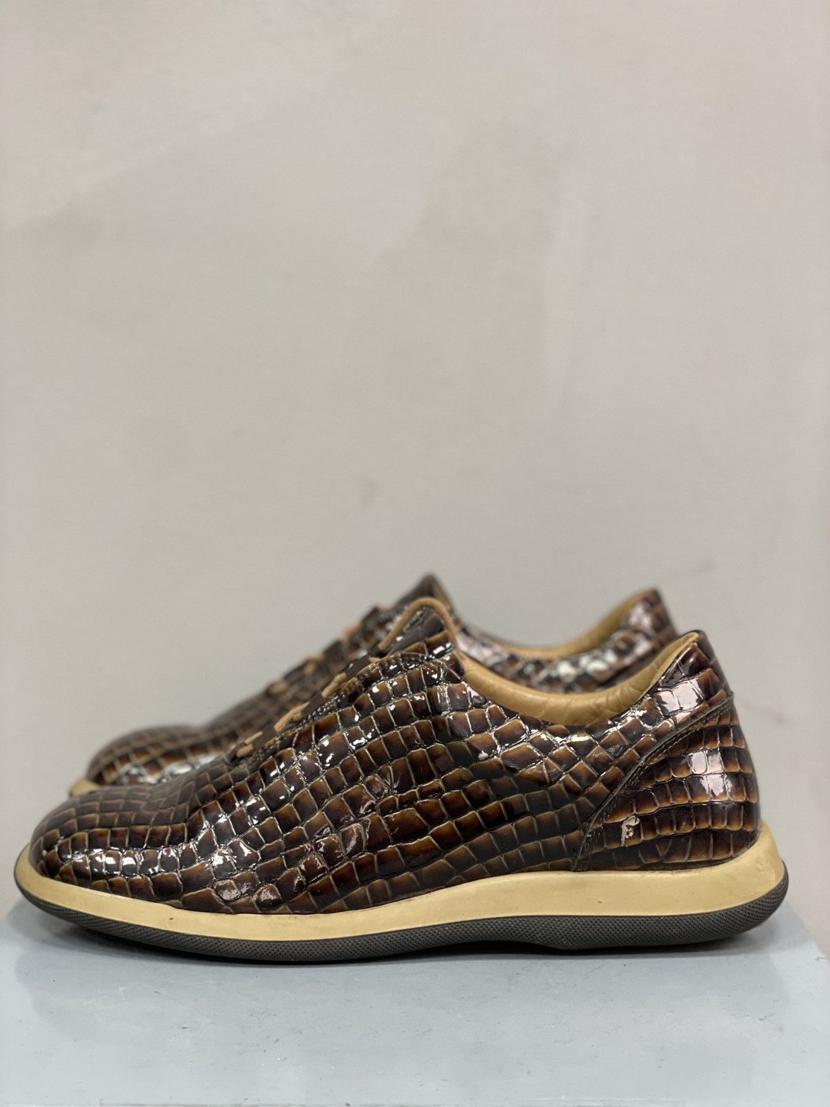 Other Vintage crocodile low sneakers leather hype japanese y2k Size US 7.5 / EU 40-41 - 4 Thumbnail