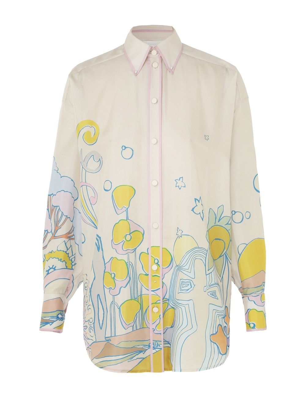 Zimmermann oc11z0525 Pop Relaxed Shirt in Multicolor Size M / US 6-8 / IT 42-44 - 1 Thumbnail