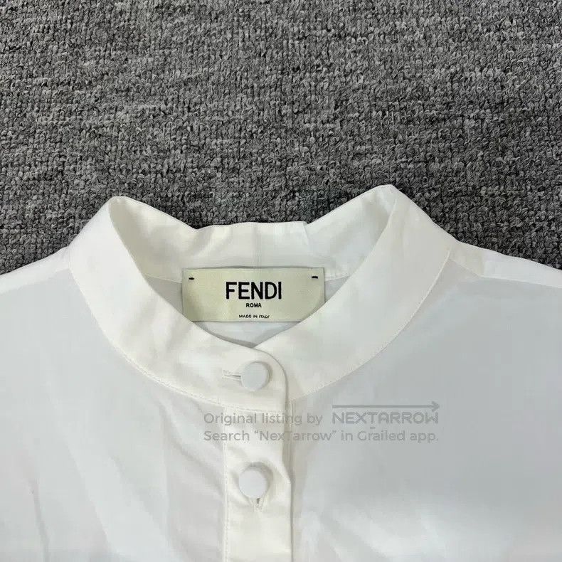 Fendi Fendi Embroidered Logo Shirt Dress Size XXS / US 00 / IT 34 - 5 Thumbnail