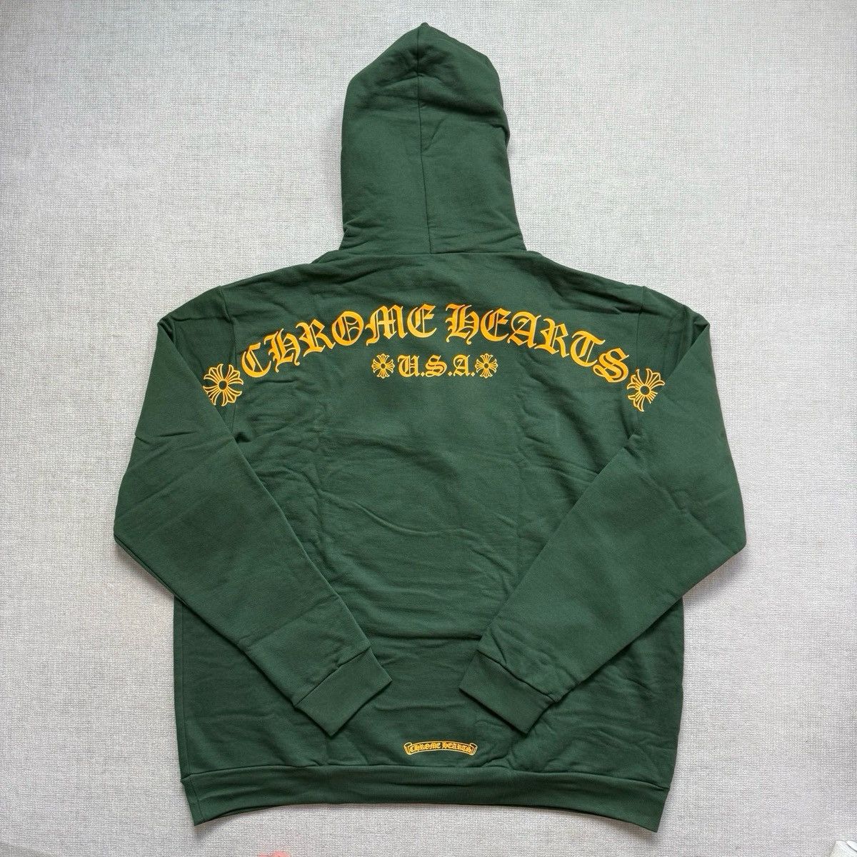 Chrome Hearts Chrome Hearts Olive Green Shoulder Logo Hoodie Size US XL / EU 56 / 4 - 1 Thumbnail