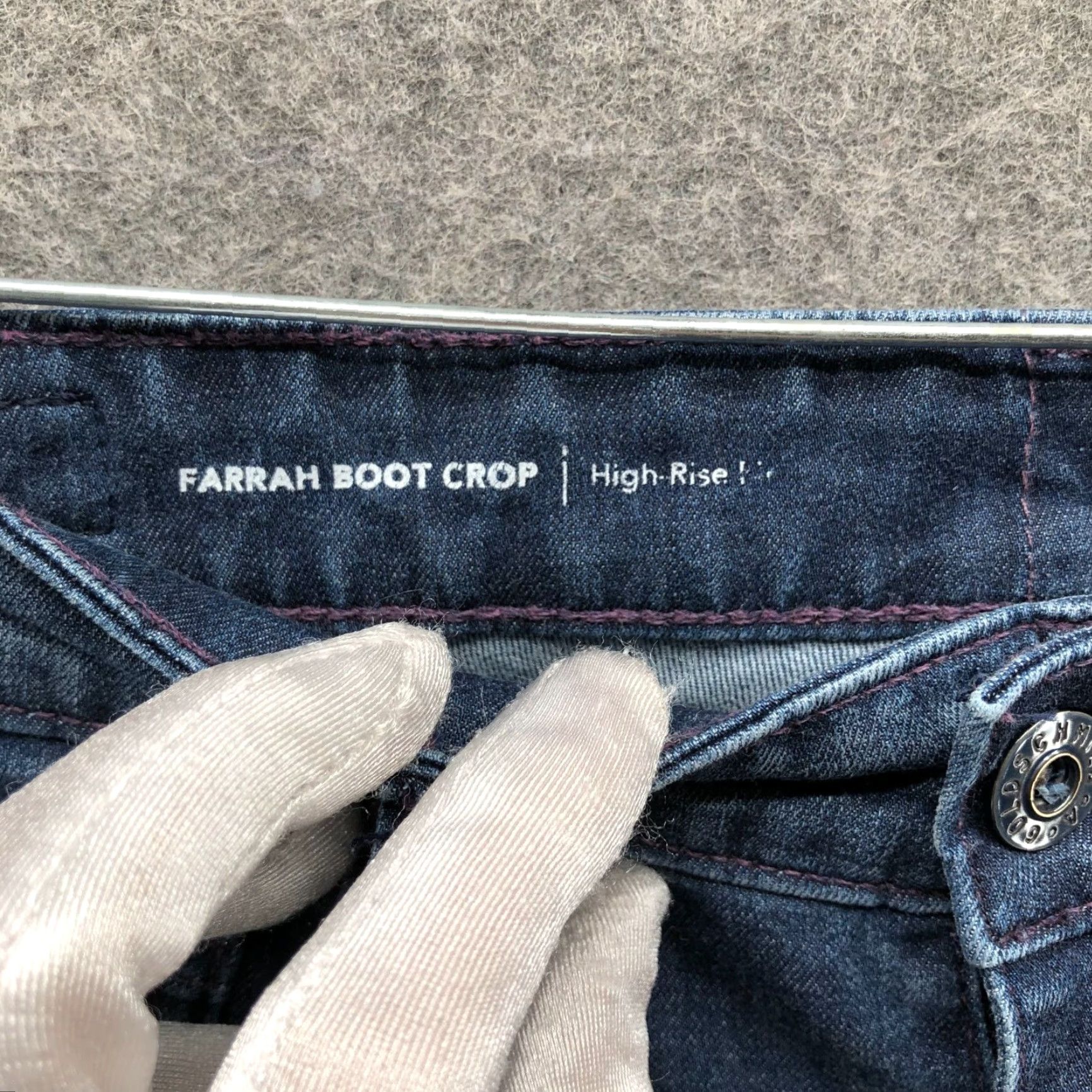 Vintage AG Adriano Goldschmied Farrah Boot Crop High Rise Jeans Womens 27 Contour 360 Size 27" / US 4 / IT 40 - 6 Thumbnail