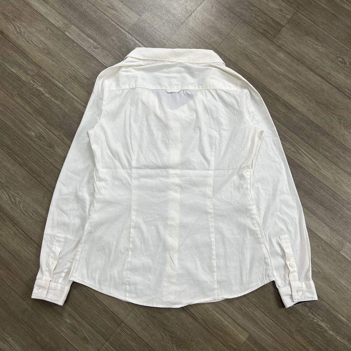 Burberry Burberry London Nova Check White Collared Long Sleeve Shirt Size XS / US 0-2 / IT 36-38 - 16 Thumbnail