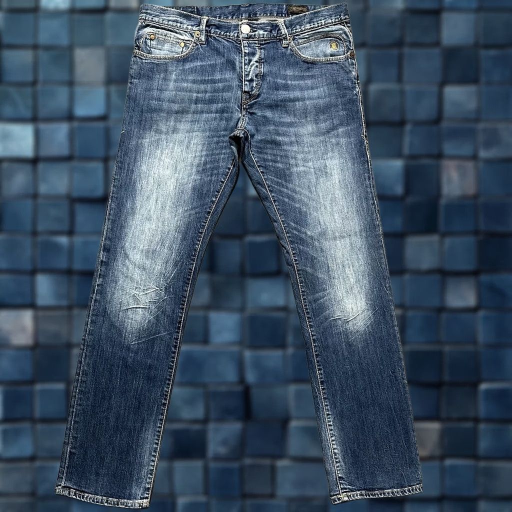 Vintage Herrlicher Jeans Mens 32x32 Blue Denim Tyler Slim Fit Faded GUC 5-Pocket Design Straight Slim Inseam 32" Regular Denim Size US 32 / EU 48 - 1 Thumbnail