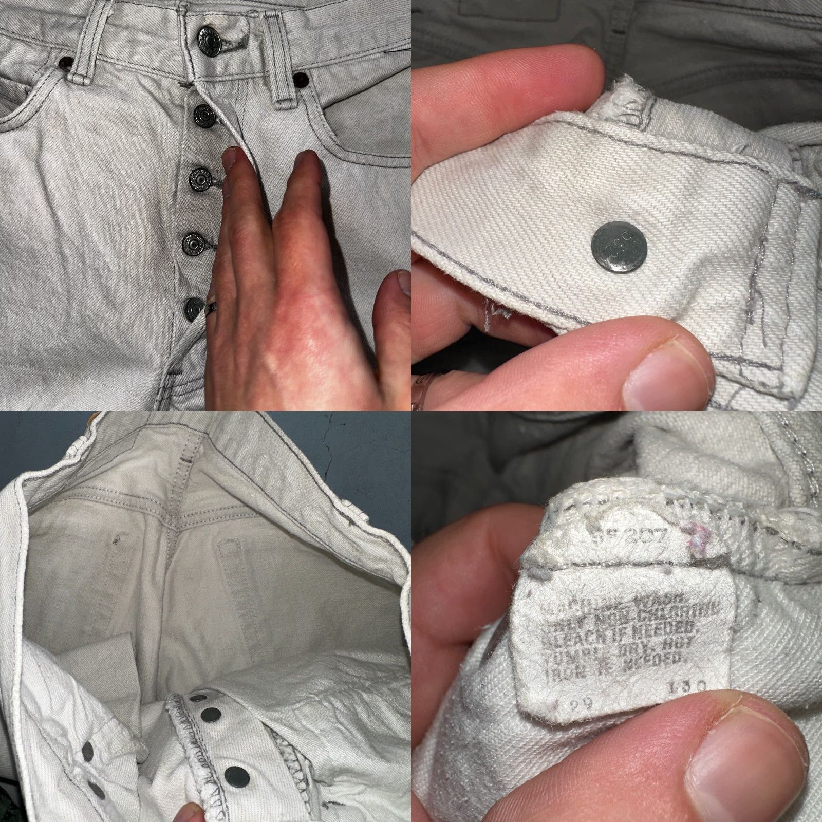 Levi's Levi's 501 Jeans Vintage 80s USA Straight Leg White Medium Wash 29x30 Men's Regular Mountain 90s Theme Results Size US 29 - 8 Thumbnail
