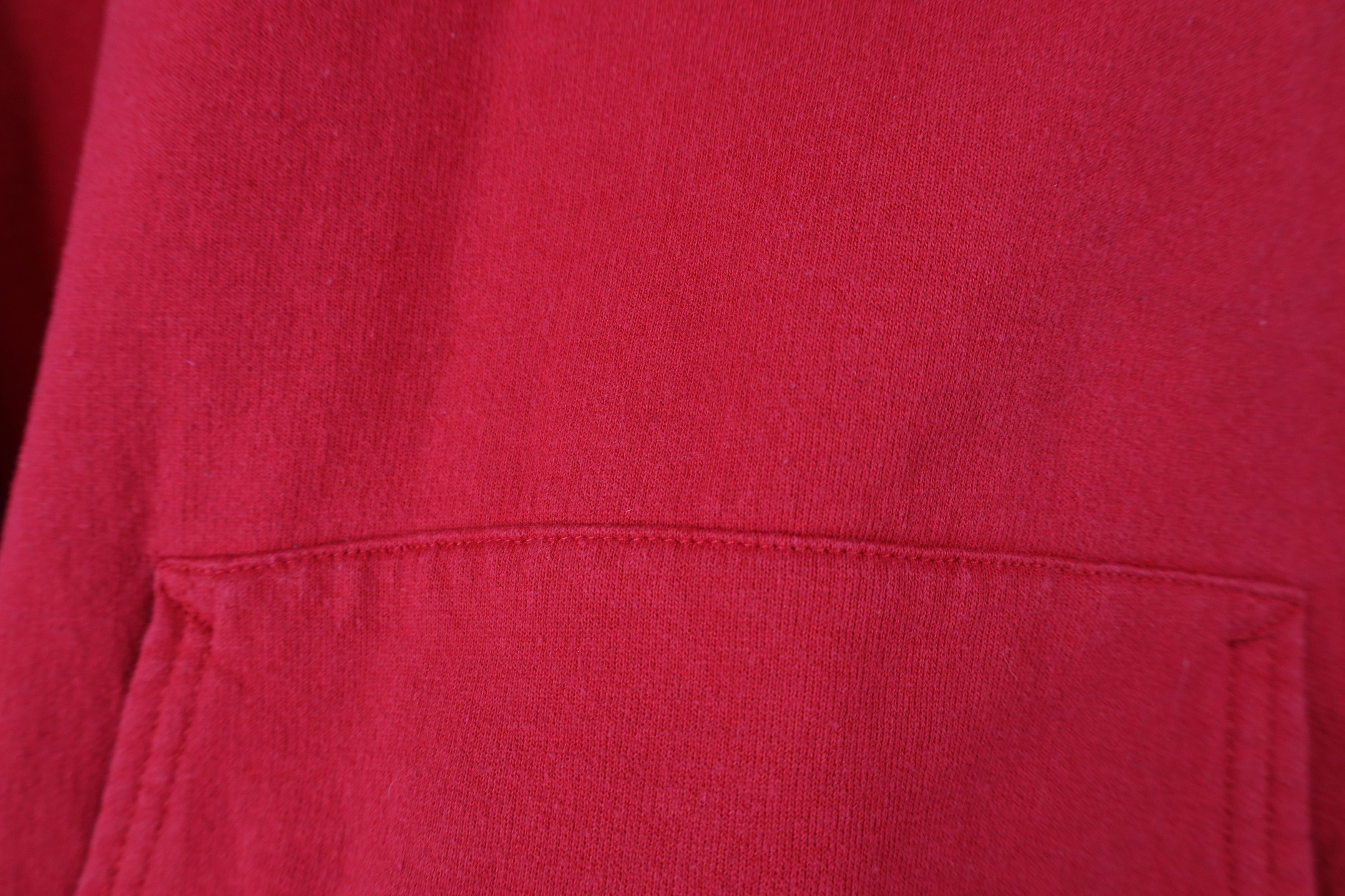 Vintage Vintage 90s Y2K Streetwear Blank Hoodie Sweatshirt Red Size US S / EU 44-46 / 1 - 4 Thumbnail