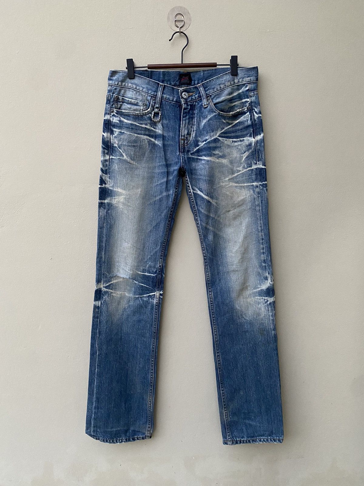 Japanese Brand RARE JACK ROSE NICE DESIGN DISTRESSED JEANS Size US 31 - 2 Thumbnail