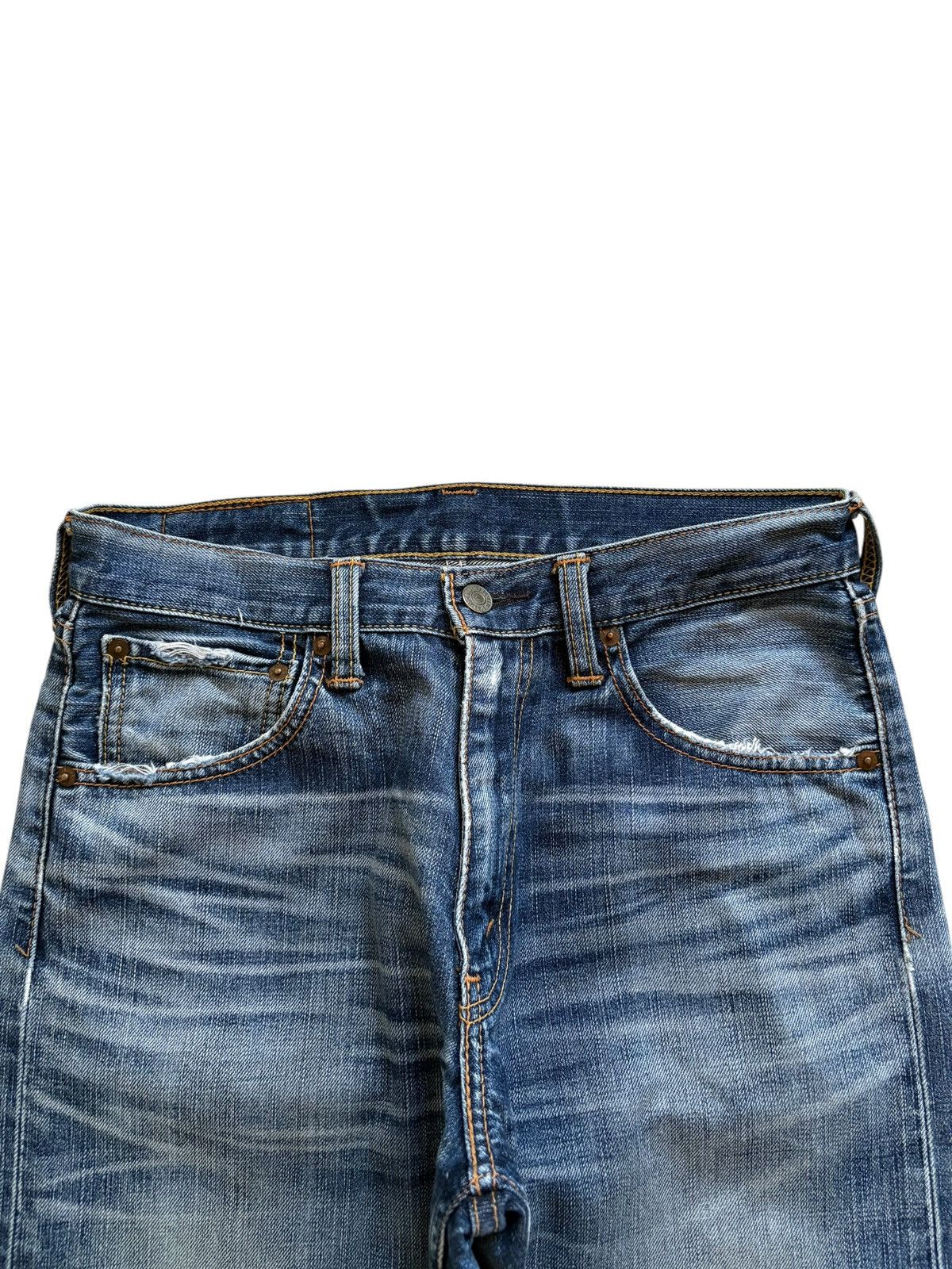 Levi's Vintage 90s Levis 703 Faded Ripped Loose Baggy Jeans Size US 30 / EU 46 - 4 Thumbnail