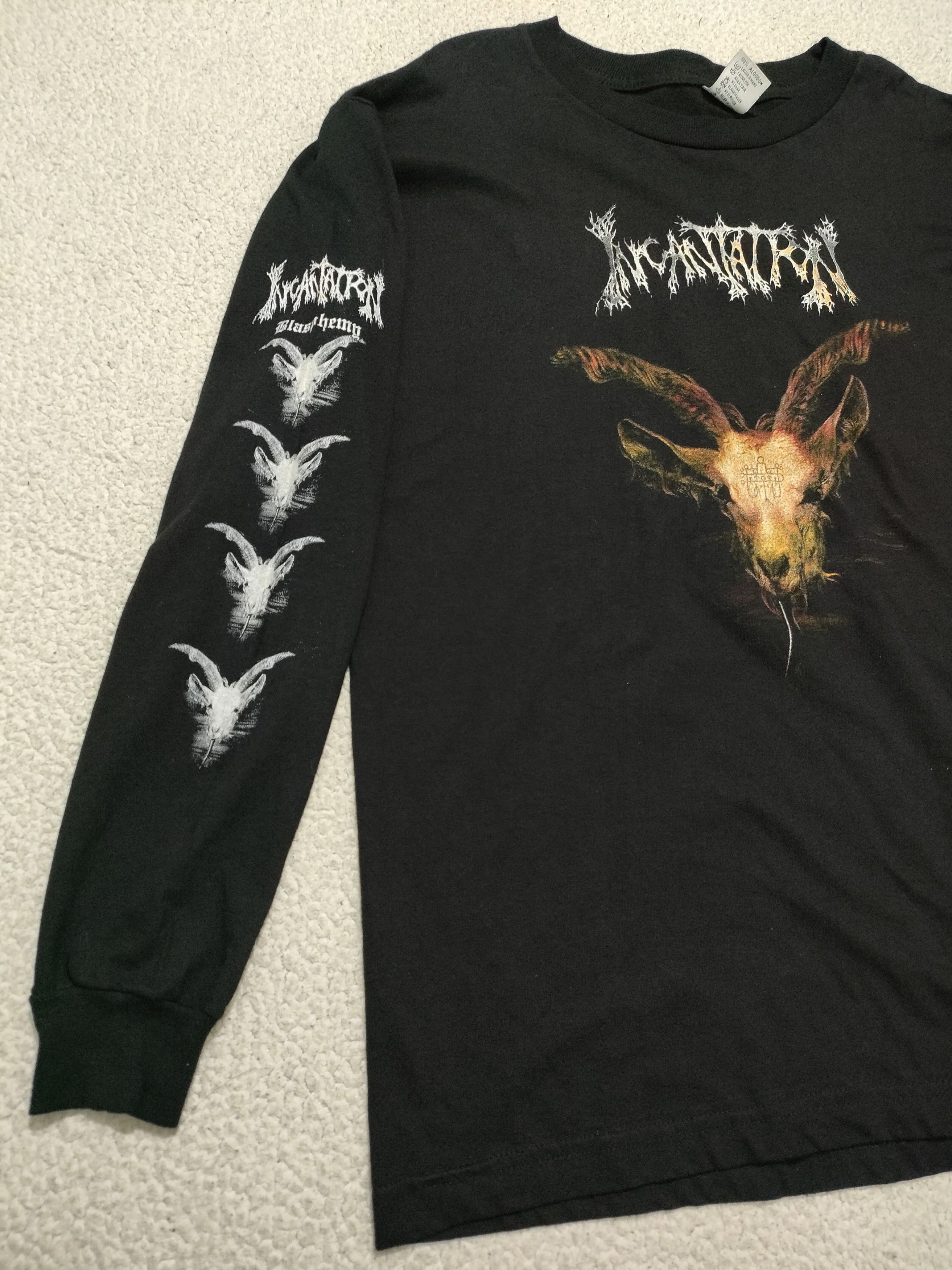 Band Tees 90s INCANTATION - BLASPHEMY Vintage Long Sleeve Tee Size US L / EU 52-54 / 3 - 3 Thumbnail