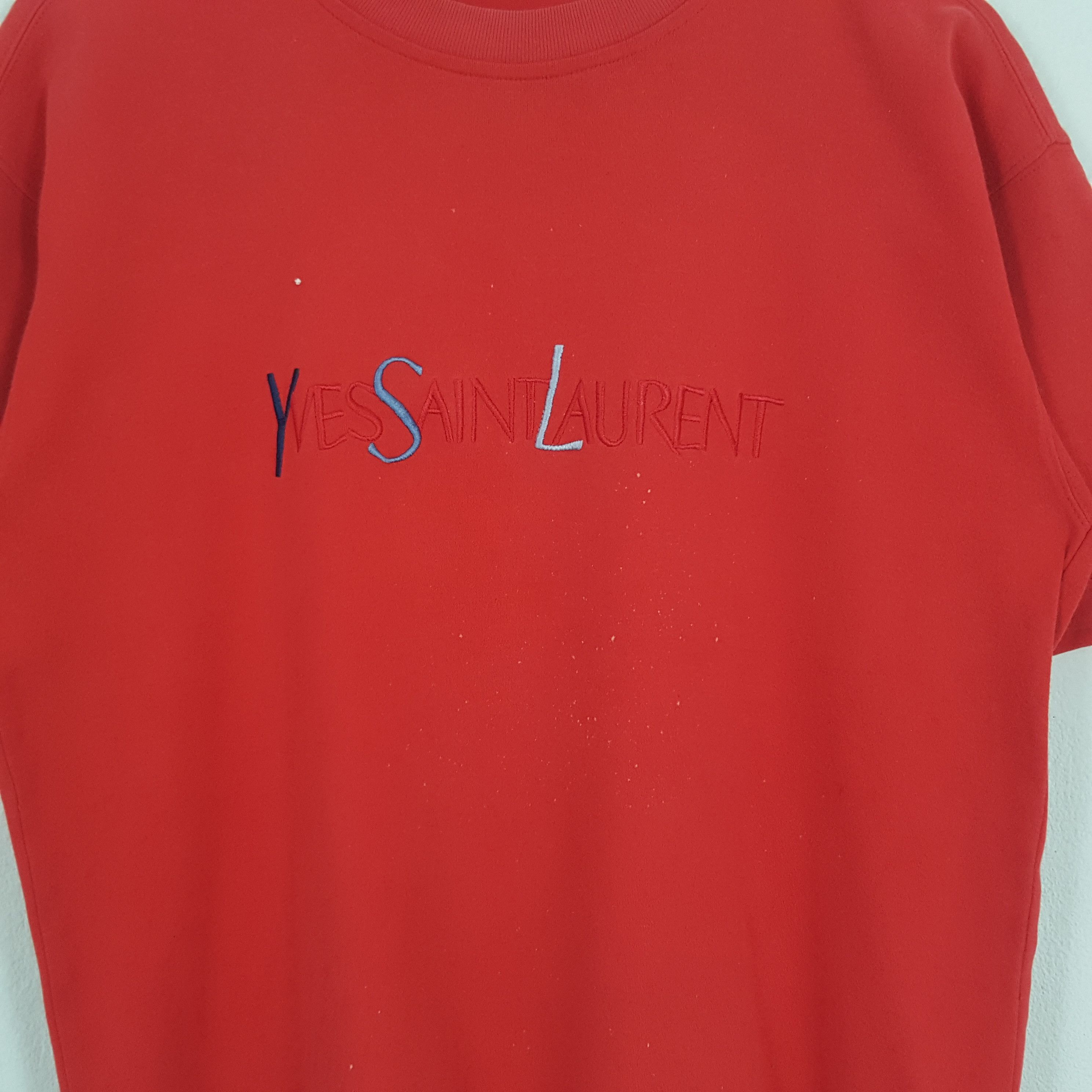 Vintage × Yves Saint Laurent Vintage Yves Saint Laurent Italian Brand Spellout Tshirt Size US L / EU 52-54 / 3 - 2 Thumbnail