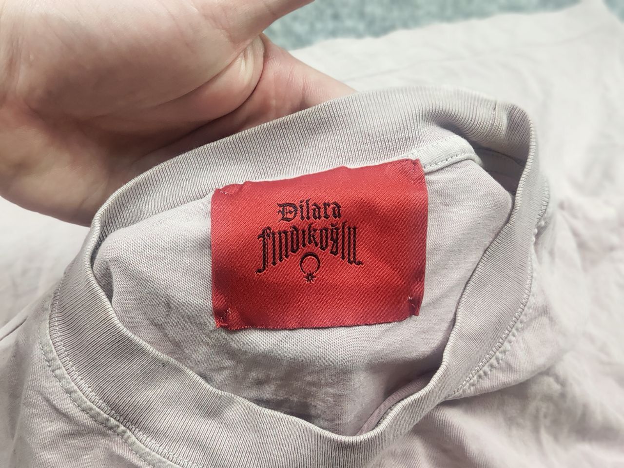 Dilara Findikoglu Dilara Findikoglu Design Oversized Pale pink logo Shirt Tee Size US M / EU 48-50 / 2 - 16 Thumbnail