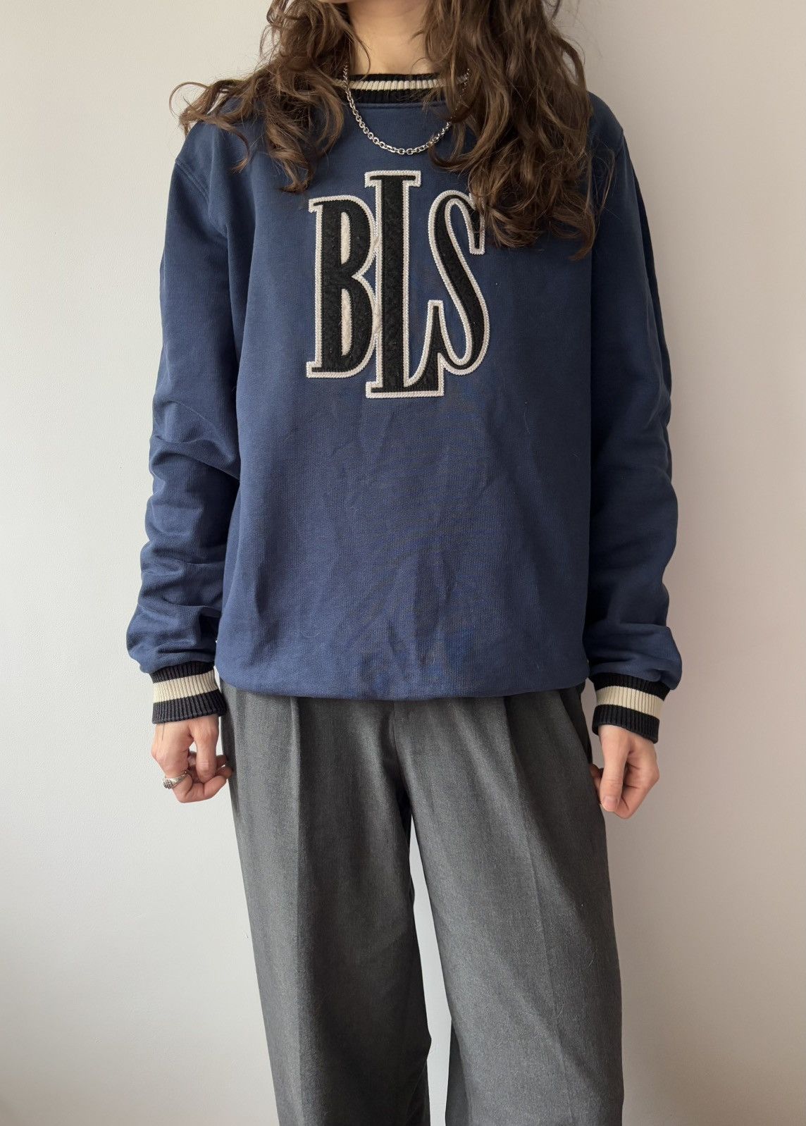 Japanese Brand BLS HAFNIA vintage sweater jumper y2k boxy fit Size US S / EU 44-46 / 1 - 2 Thumbnail