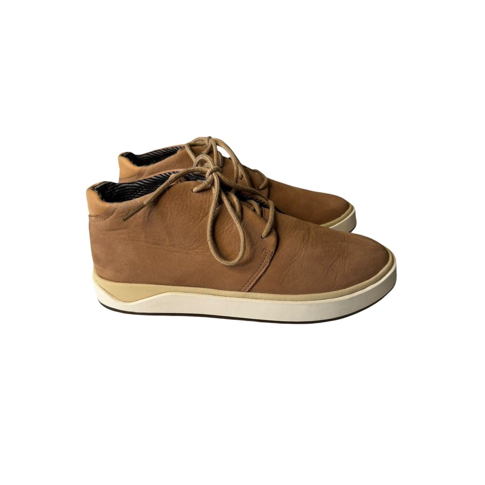 Olukai Olukai Papaku’Ili Men’s Waterproof Leather Chukka Boots Tan Size US 9 / EU 42 - 3 Thumbnail