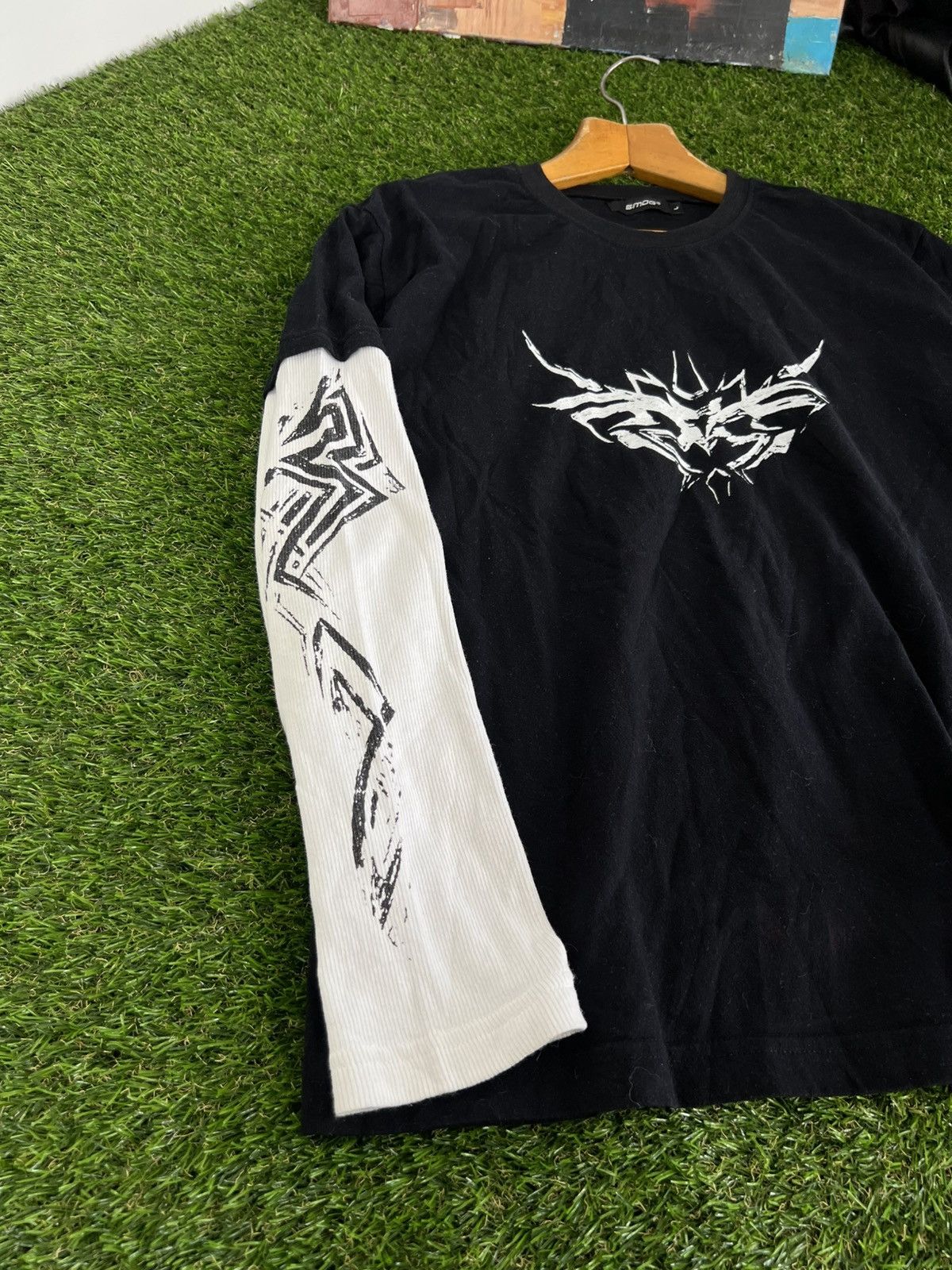 Tribal Streetwear Rare Vintage 00s Tribal Long Sleeve Tatoo Rave Rock Metal Size US L / EU 52-54 / 3 - 7 Thumbnail