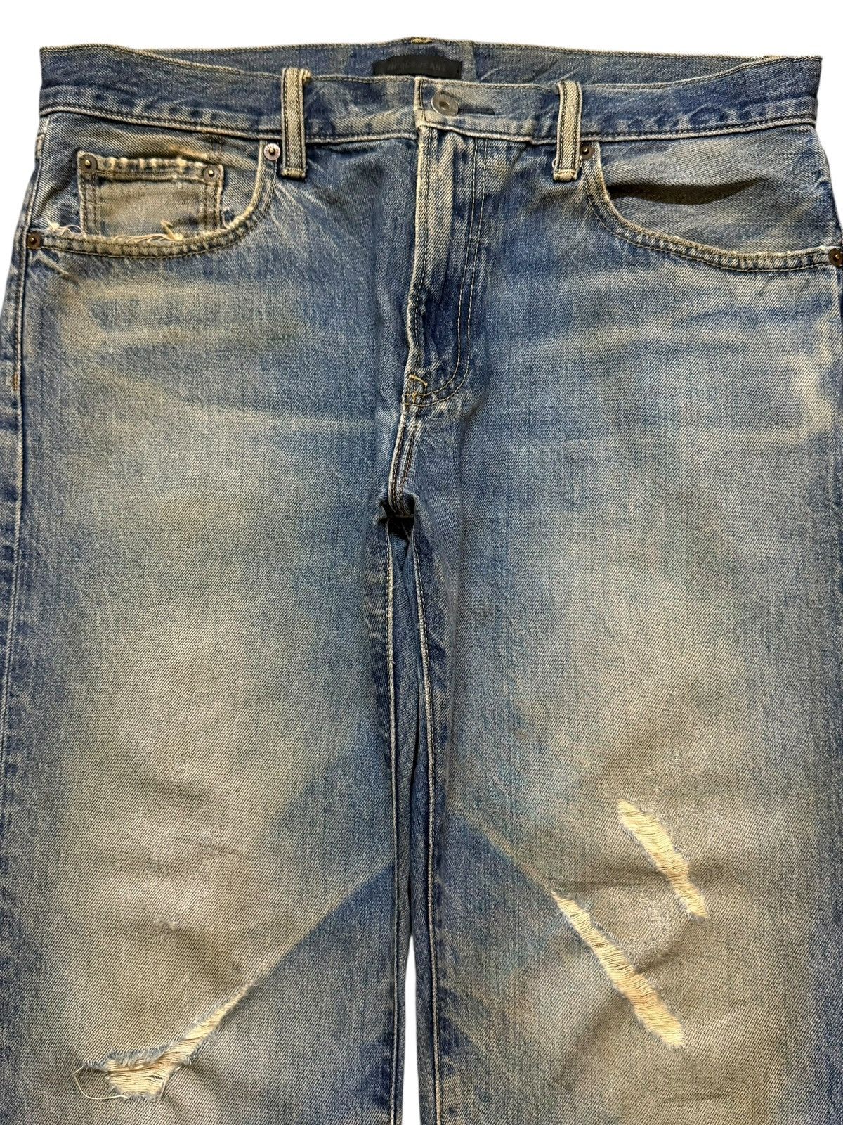Uniqlo Vintage Y2K Japanese Uniqlo Mud Wash Faded Distressed Loose Size US 35 - 3 Thumbnail