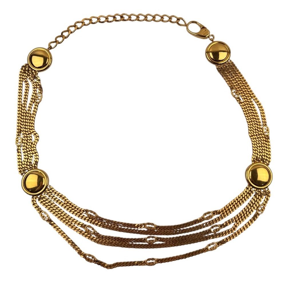 Gucci Gucci Vintage Multi Chain GG Gold Belt/Necklace Gold Plated Size ONE SIZE - 2 Thumbnail