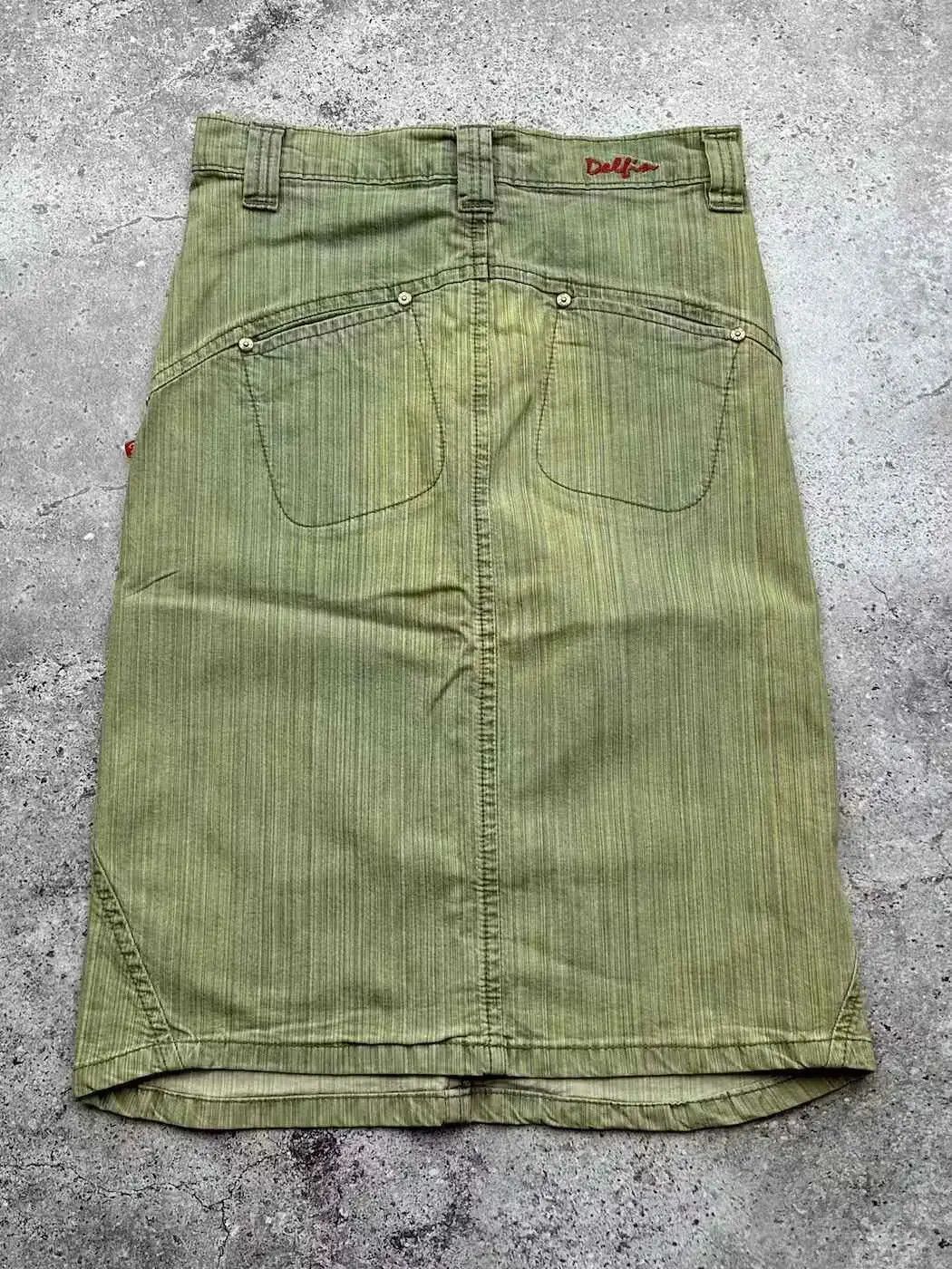 Japanese Brand Vintage Faded Midi Skirt C149(V466) Size 26" / US 2 / IT 38 - 4 Thumbnail