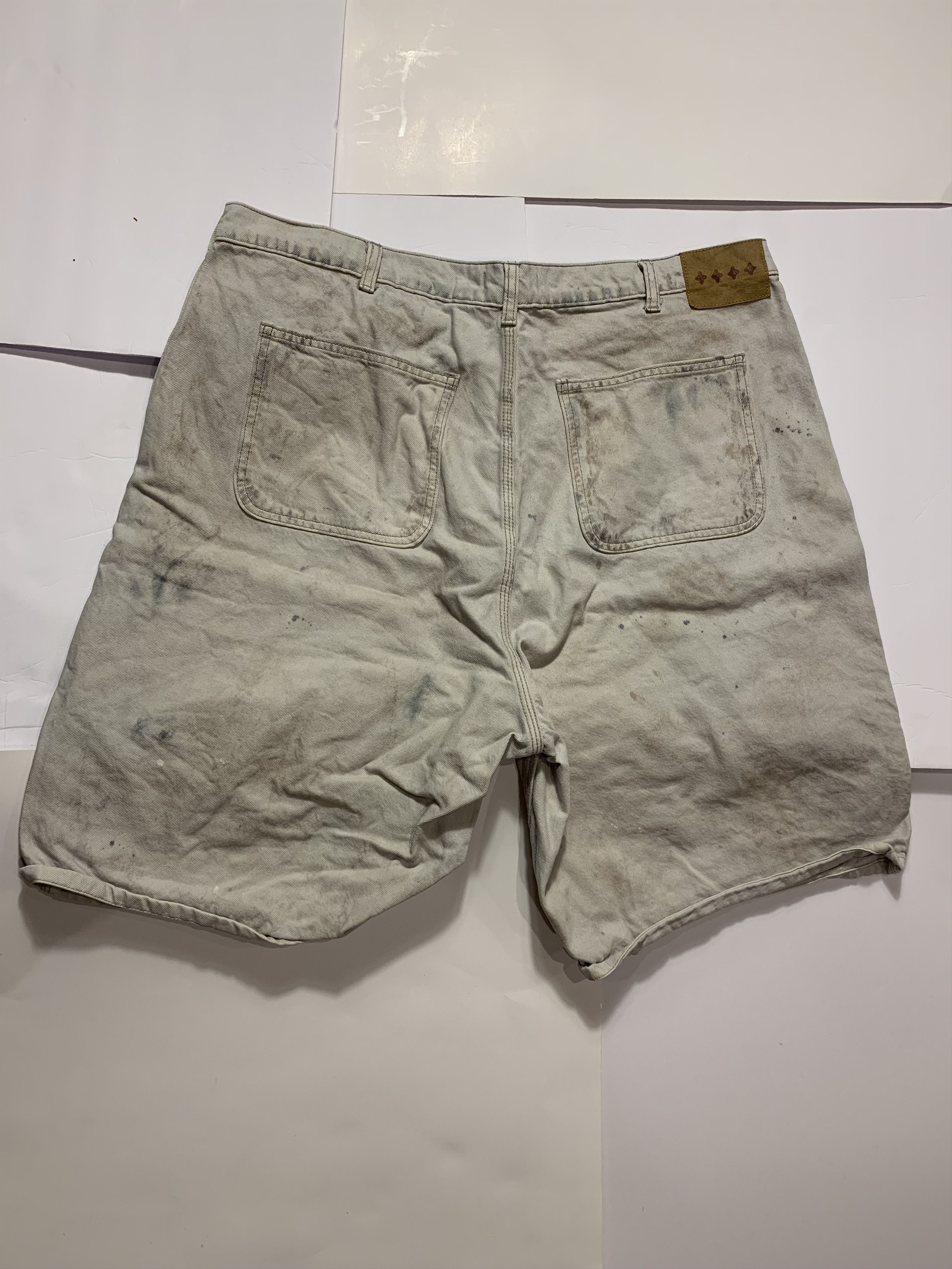Bare Knuckles Tommy Denim Shorts Jean Jorts Morrison Wash Paint Splatter Size US 38 / EU 54 - 1 Thumbnail