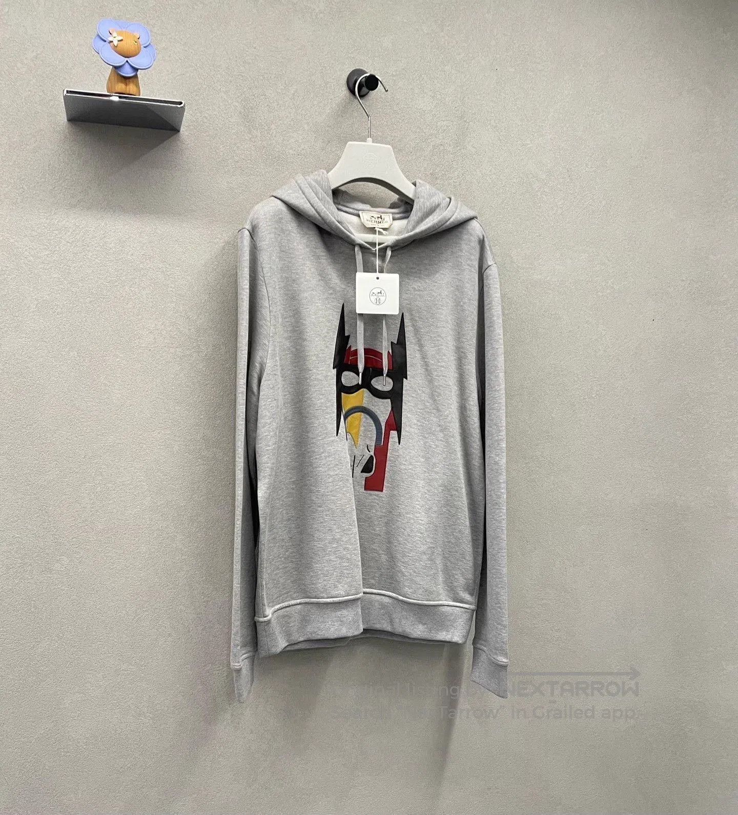 Hermes Hermes Horse Head Print Light Gray Hoodie. Size US M / EU 48-50 / 2 - 3 Thumbnail