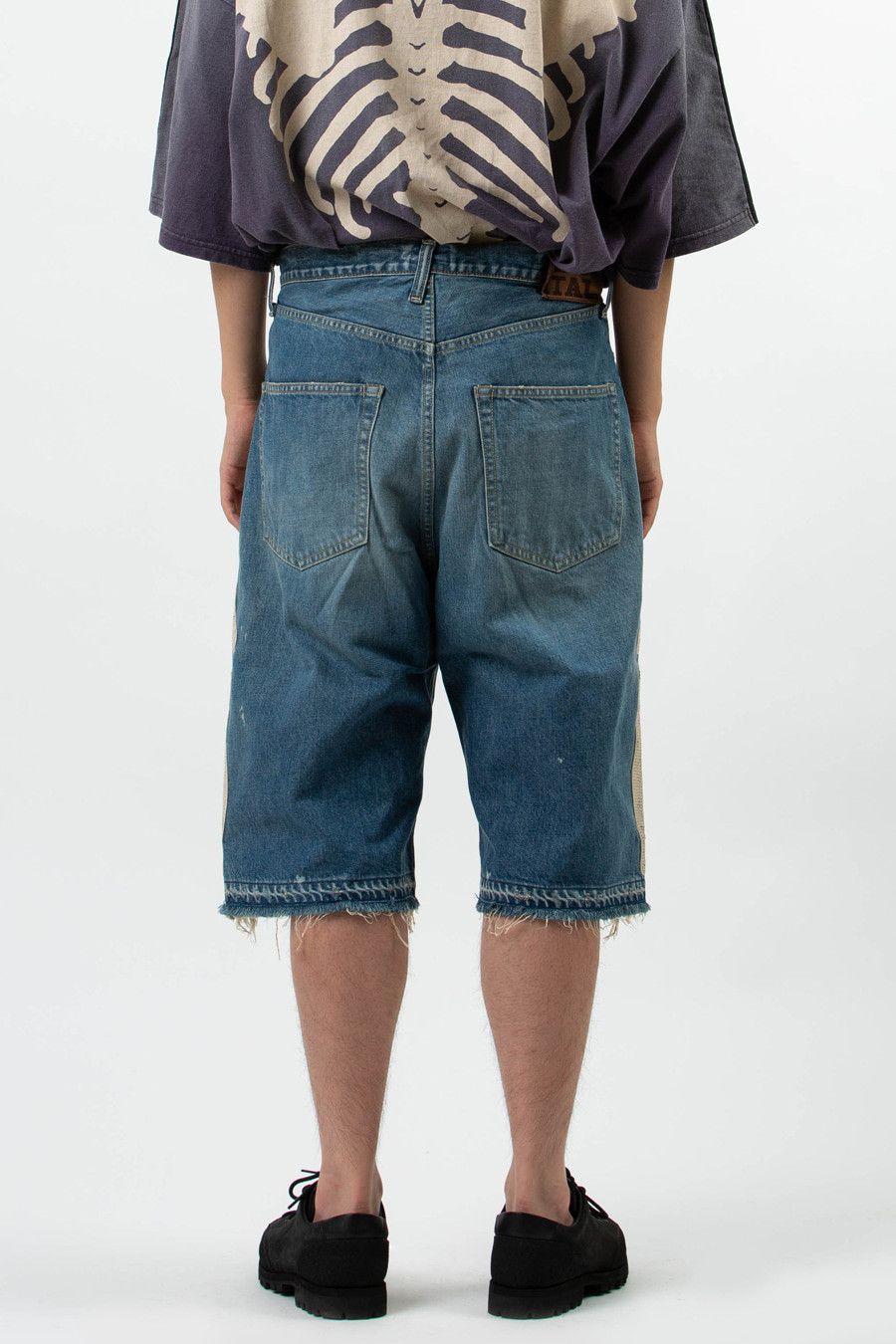 Kapital KAPITAL 14oz denim shorts short pants bone Skeleton indigo Size US 36 / EU 52 - 12 Thumbnail