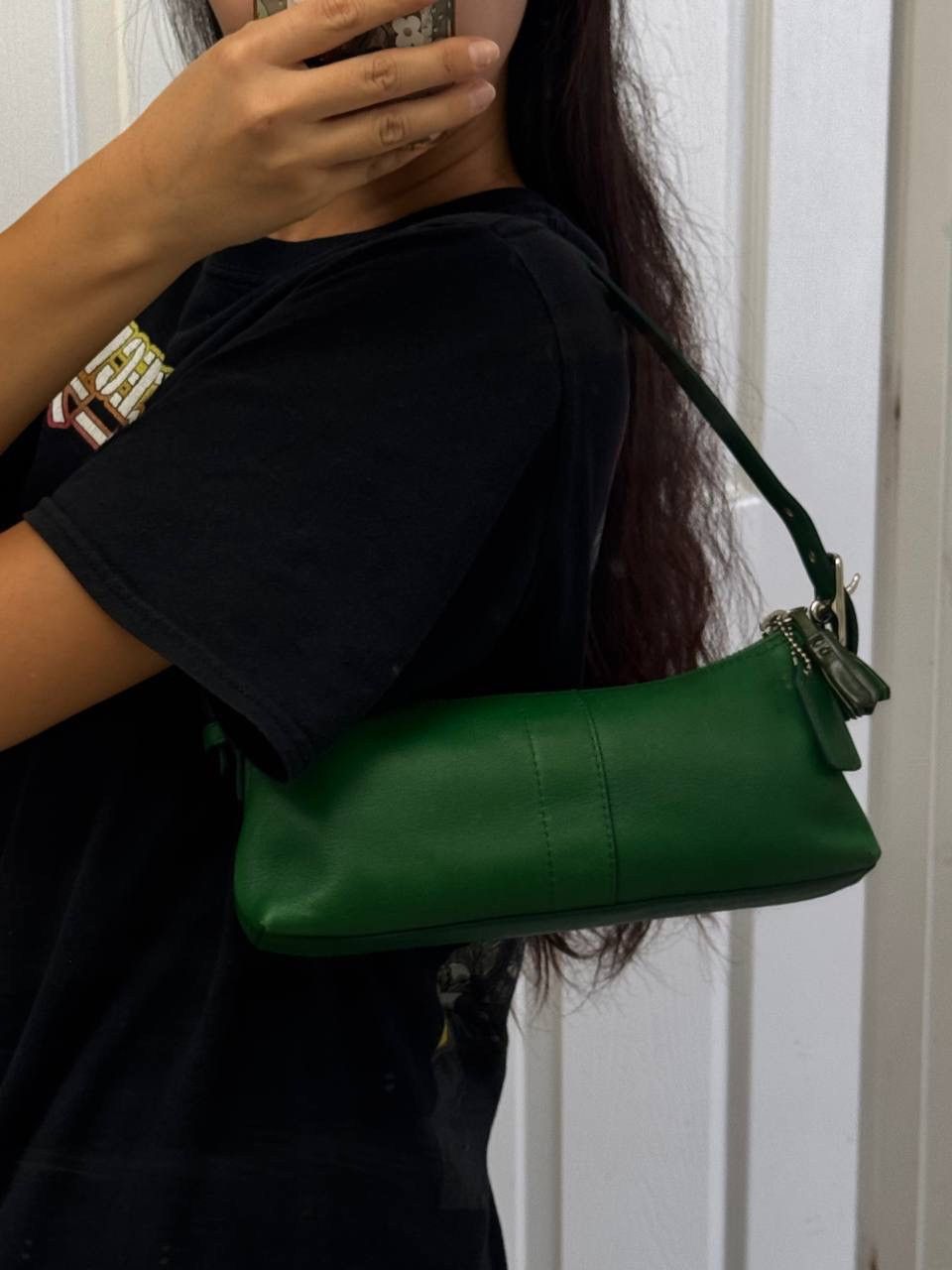 Coach Y2K Coach Hampton Mini Demi Baguette Shoulder Kelly Green Size ONE SIZE - 9 Thumbnail