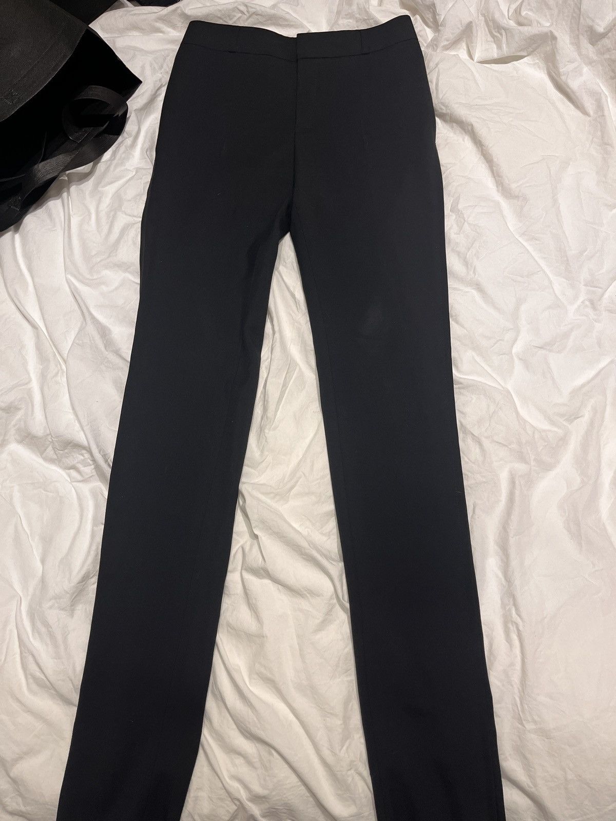 image of Saint Laurent Paris Saint Laurent Black Trousers, Women's (Size 24)