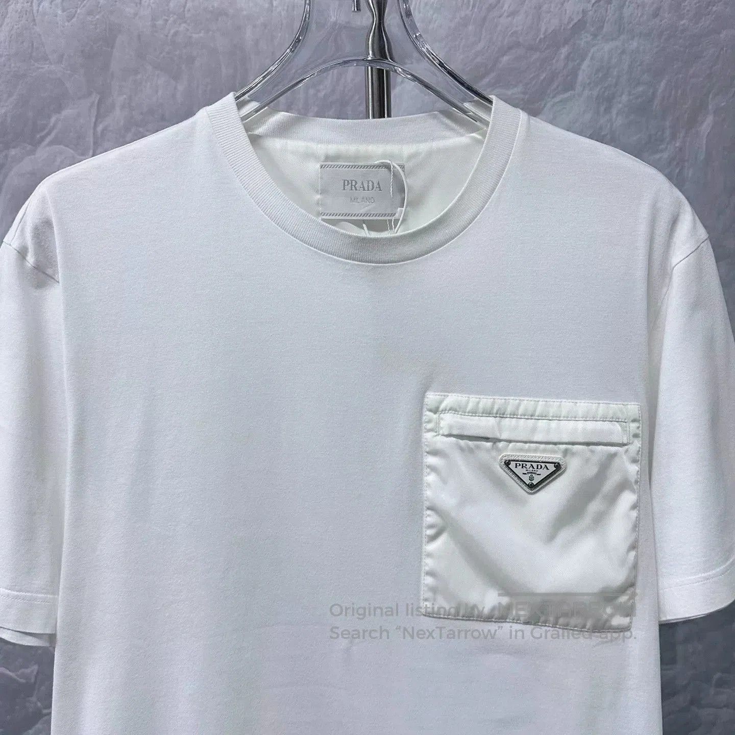 Prada prada triangle logo short sleeve t-shirt. Size US L / EU 52-54 / 3 - 2 Thumbnail