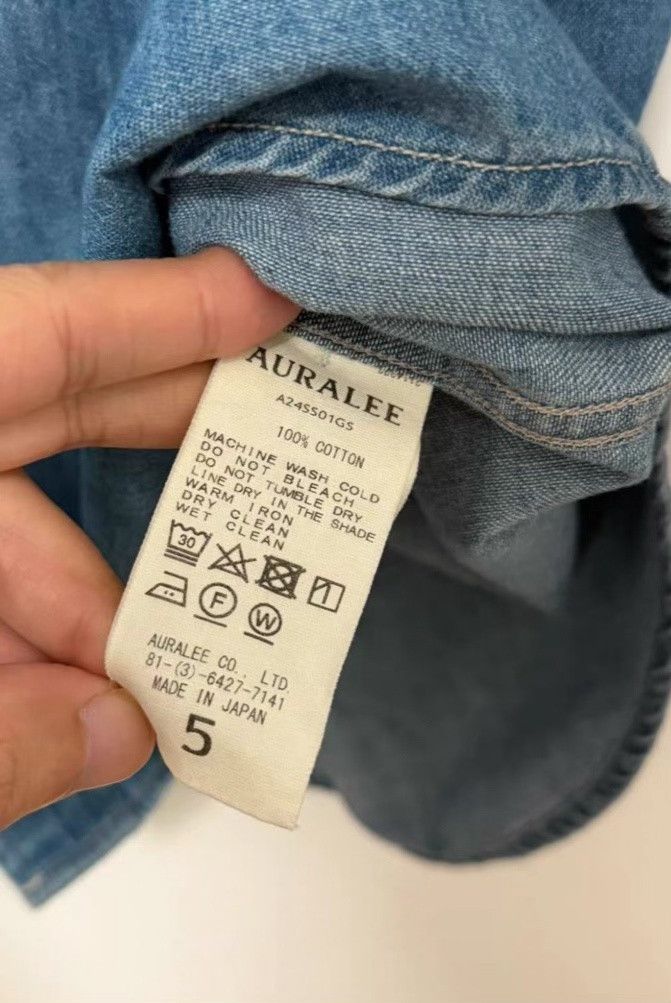 Auralee AURALEE 24SS Super Light Denim Shirt Size US XXL / EU 58 / 5 - 3 Thumbnail