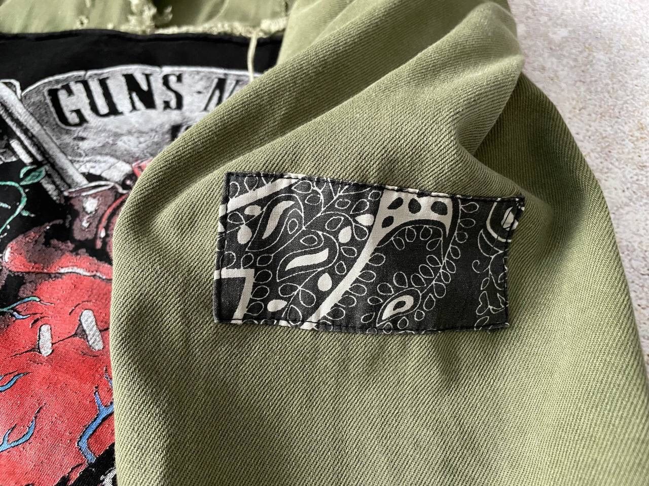 Vintage Guns N Roses Denim Jacket Skull Skeleton Logo Y2K