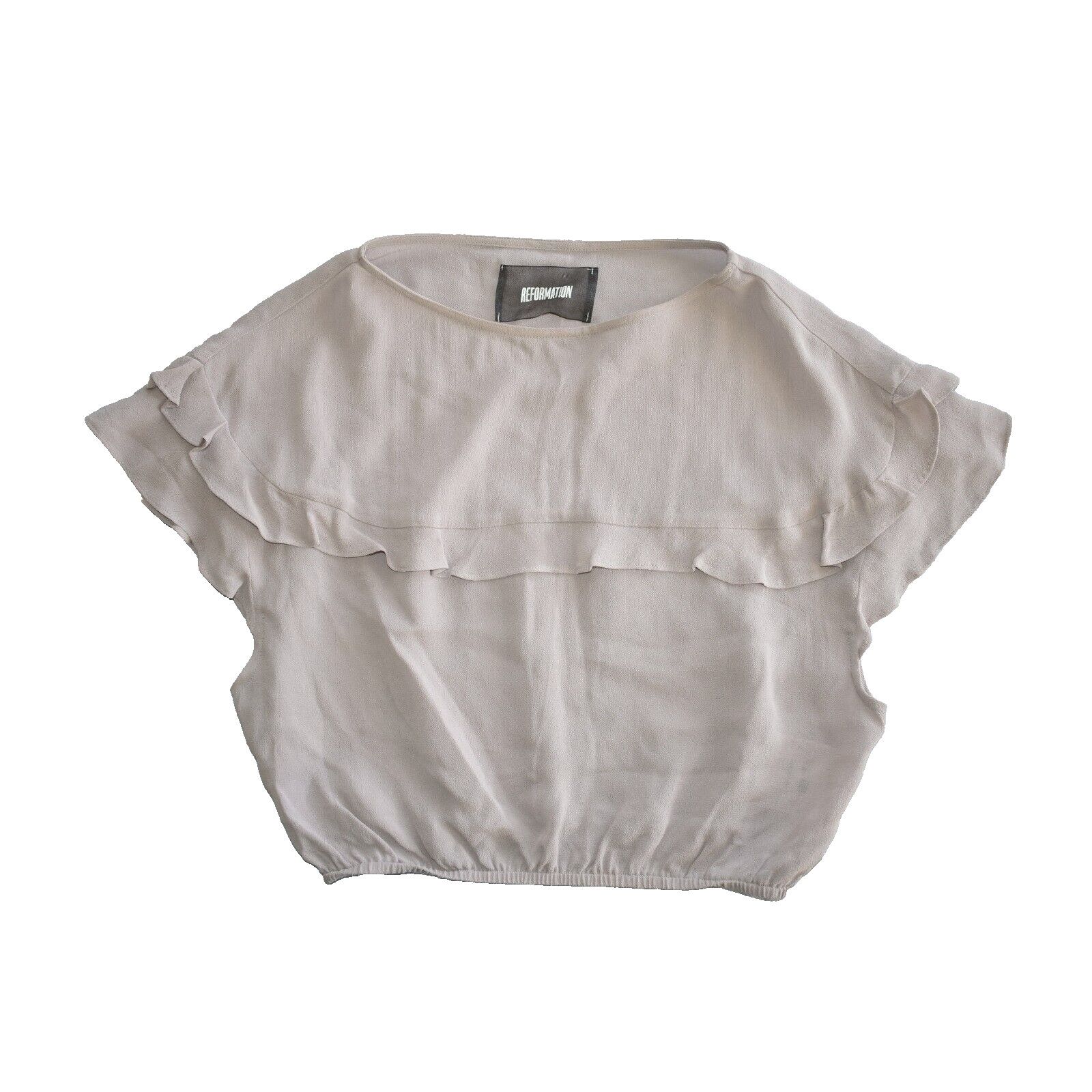 Reformation NEW REFORMATION Lilac Viscose Elasticized Waist Crop Top S Size S / US 4 / IT 40 - 3 Thumbnail