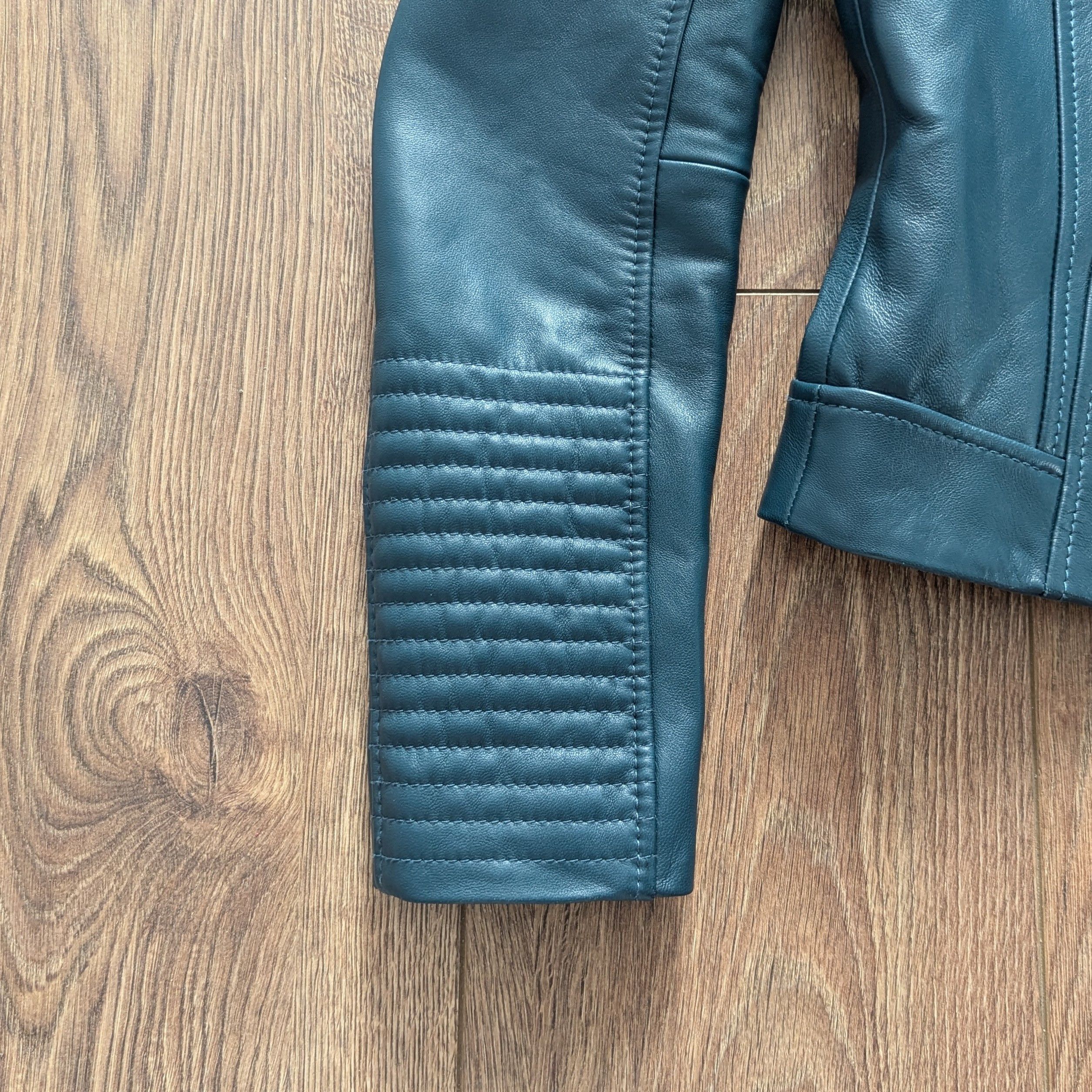 Hugo Boss Hugo Boss Saviza Women's Leather Biker Jacket Luxury Brand Size S / US 4 / IT 40 - 24 Thumbnail
