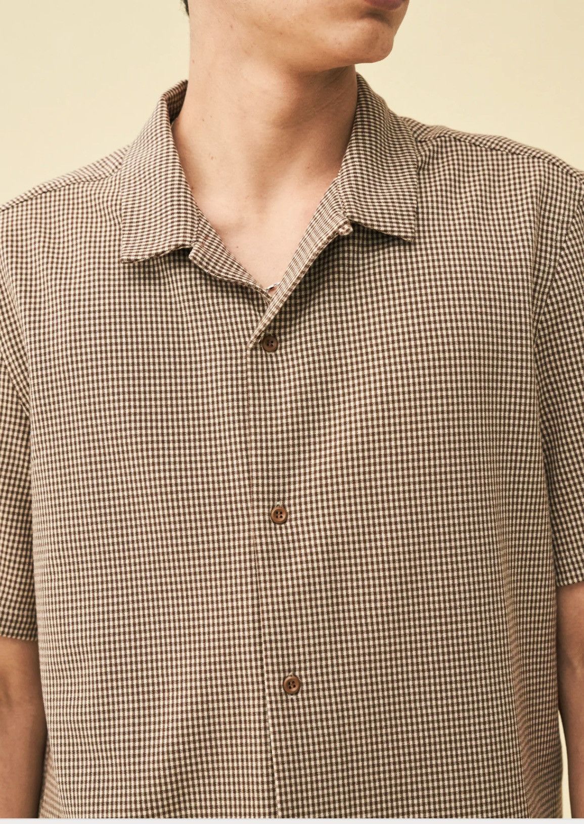 Designer Bound Mocha Dogtooth Cuban SS Shirt 2XL Size US XXL / EU 58 / 5 - 2 Thumbnail