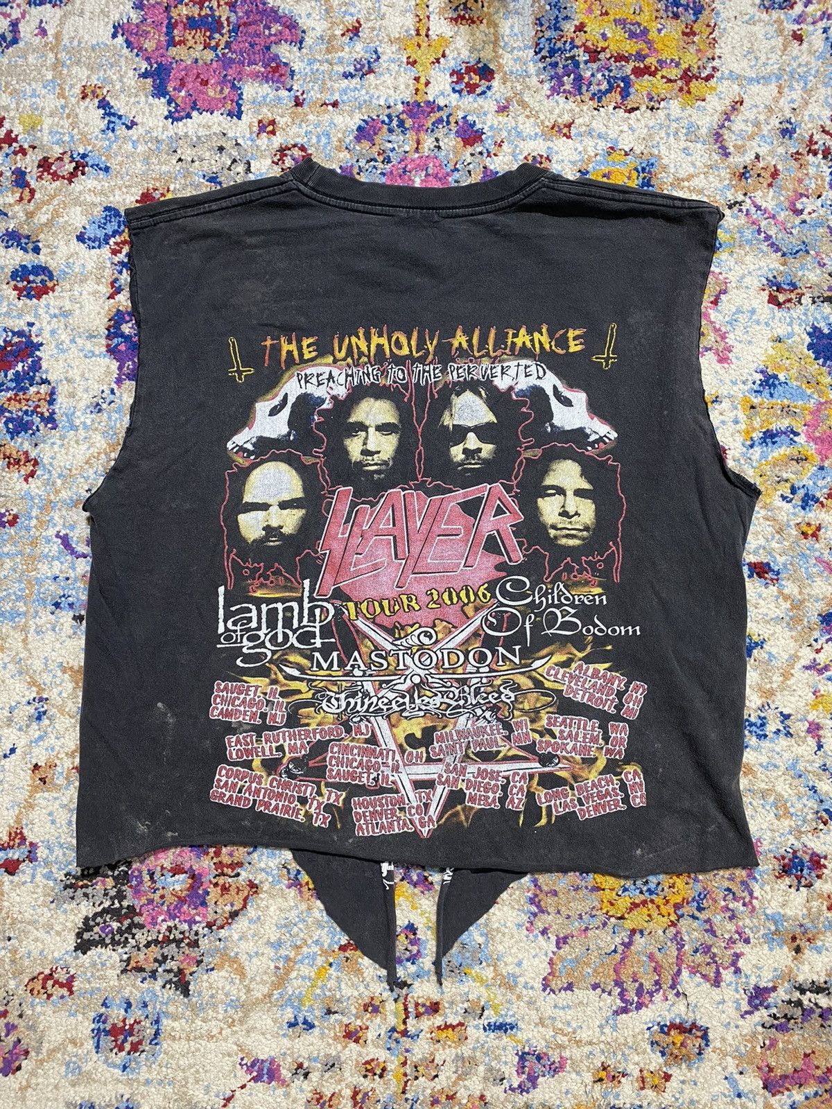 Band Tees The Unholy Alliance Tour Metal Crop Top T Shirts Size M / US 6-8 / IT 42-44 - 4 Thumbnail