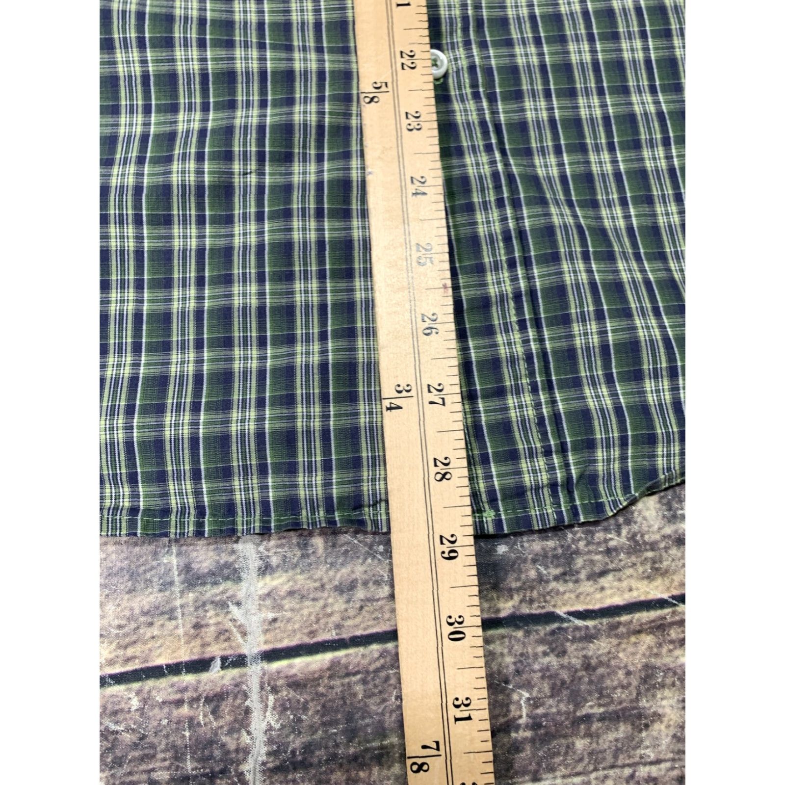 Wrangler Wrangler Shirt Short Sleeve Men's XL Green White Plaid Button-Up Western Size US XL / EU 56 / 4 - 3 Thumbnail