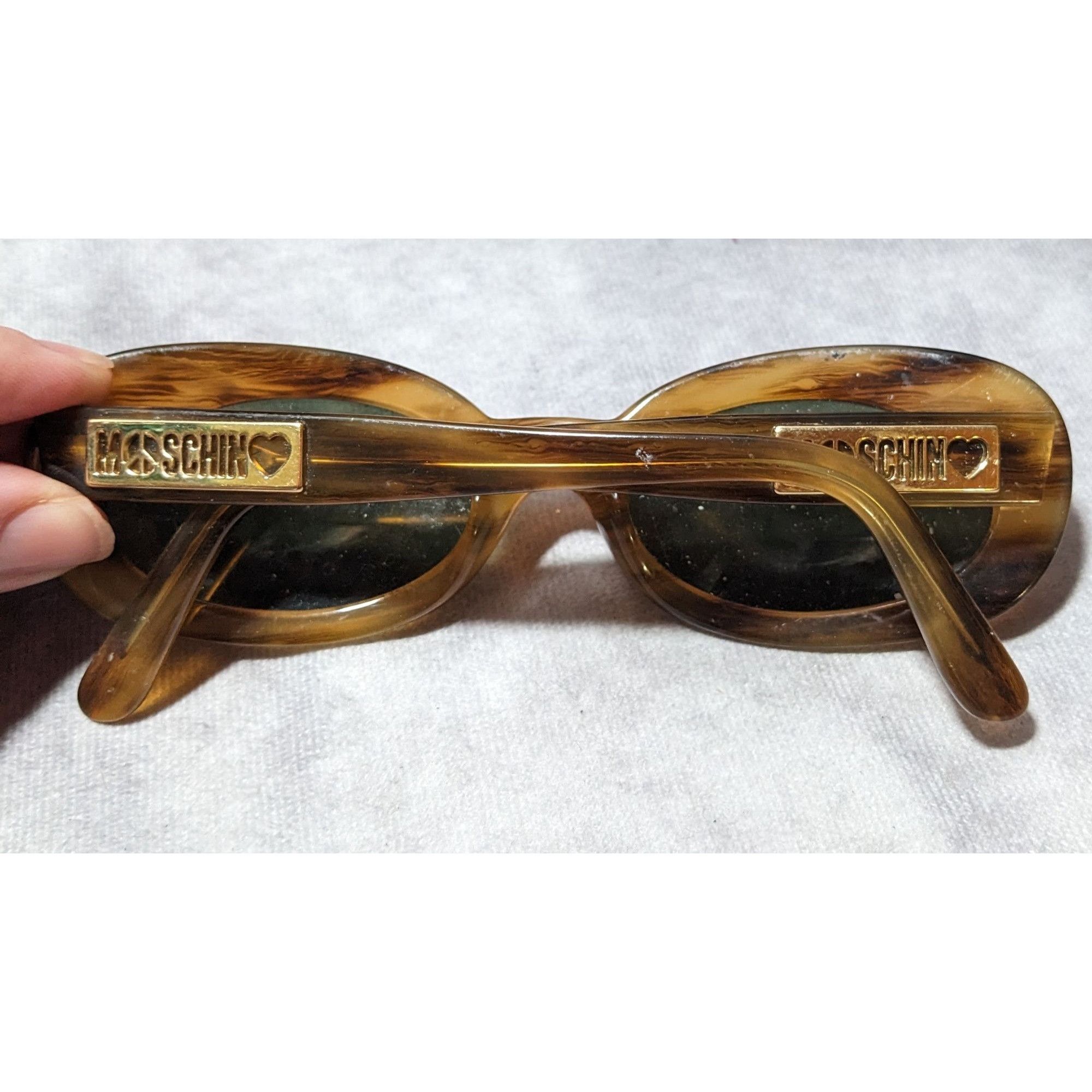 Moschino Moschino Vintage 90s Oval Tortoise Sunglasses Size ONE SIZE - 7 Thumbnail